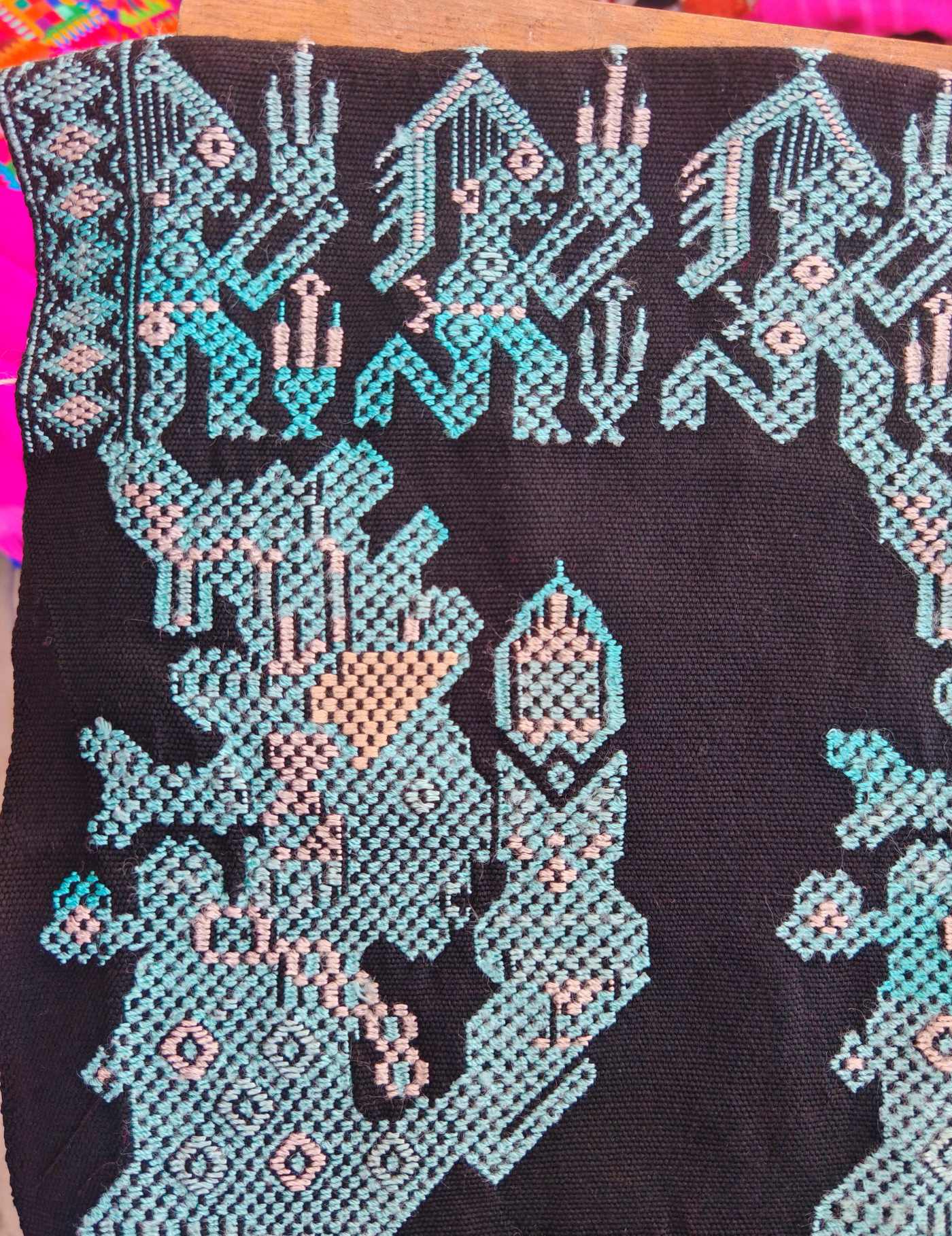 Black Yum Kax God of the Mountain Nahualá Huipil #7-548