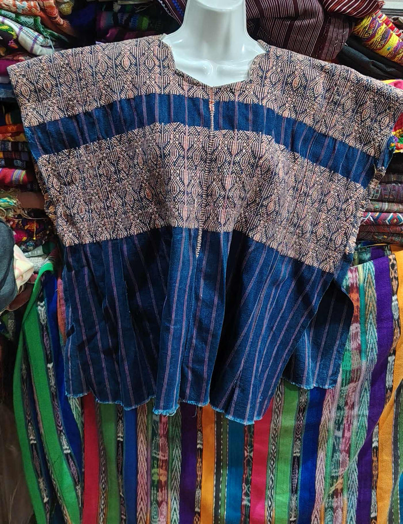 Indigo Geometric Nahualá Huipil #7-551