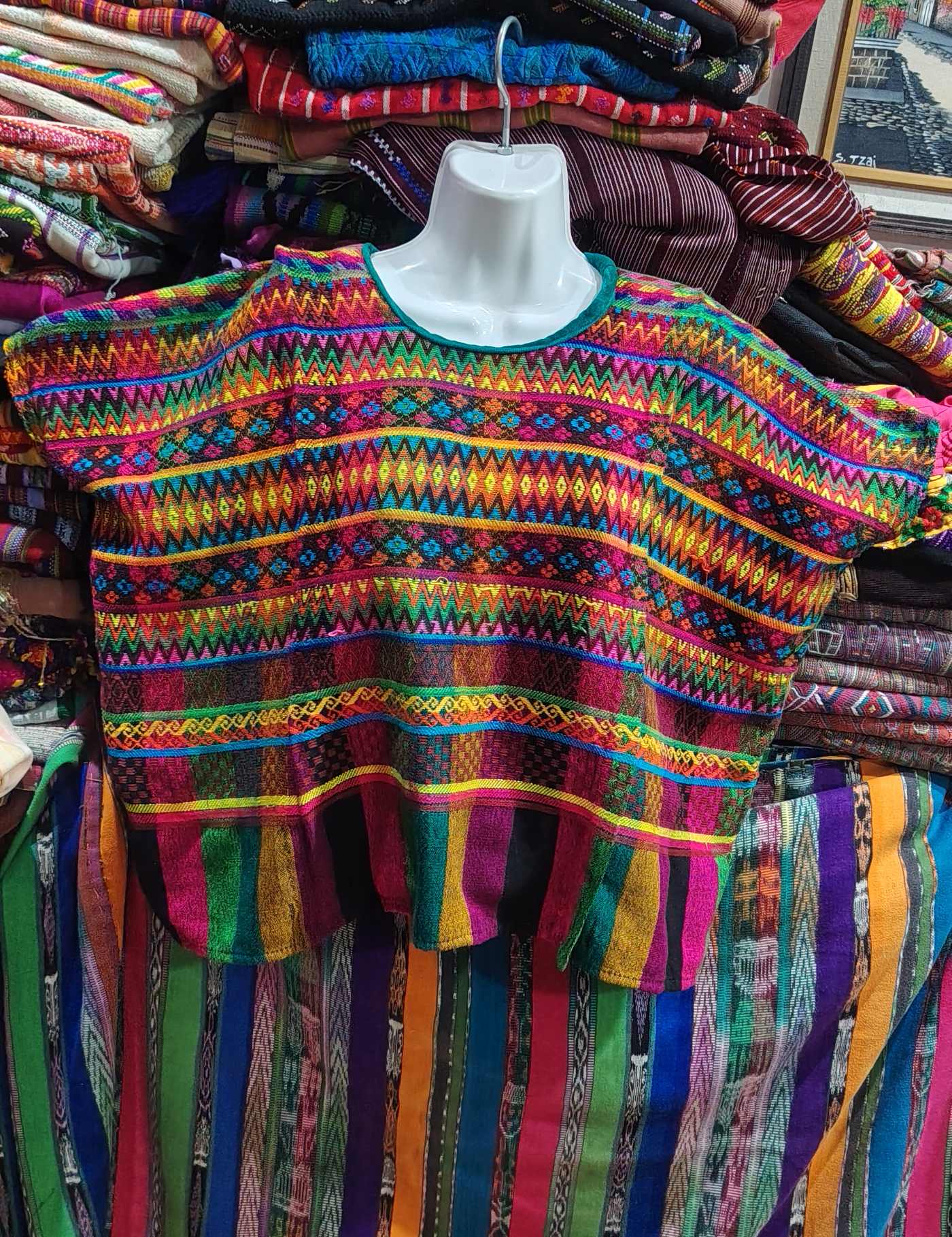 Brightly Coloured Totonicapán Huipil #7-558