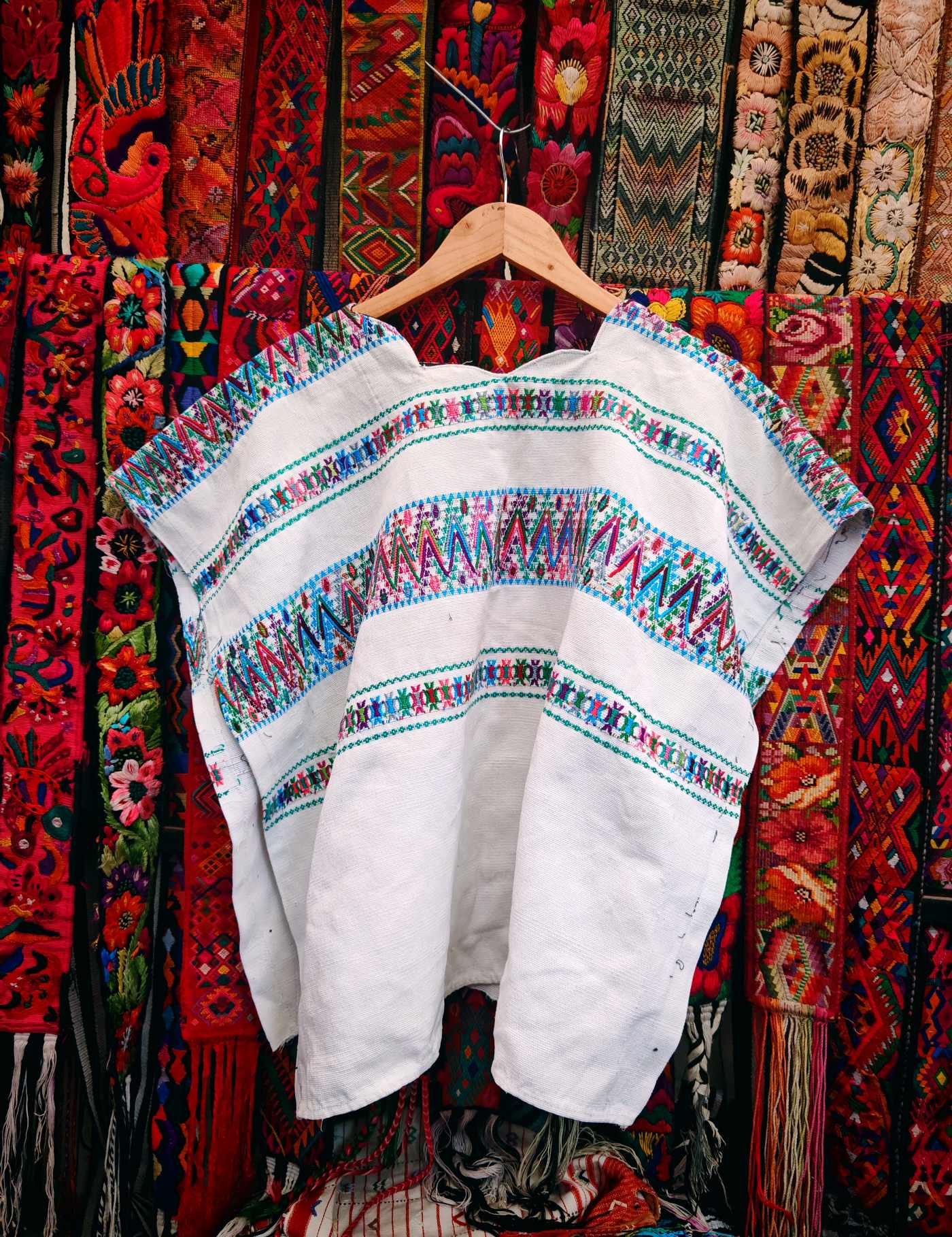 White Traditional Rabinal Huipil #8-1