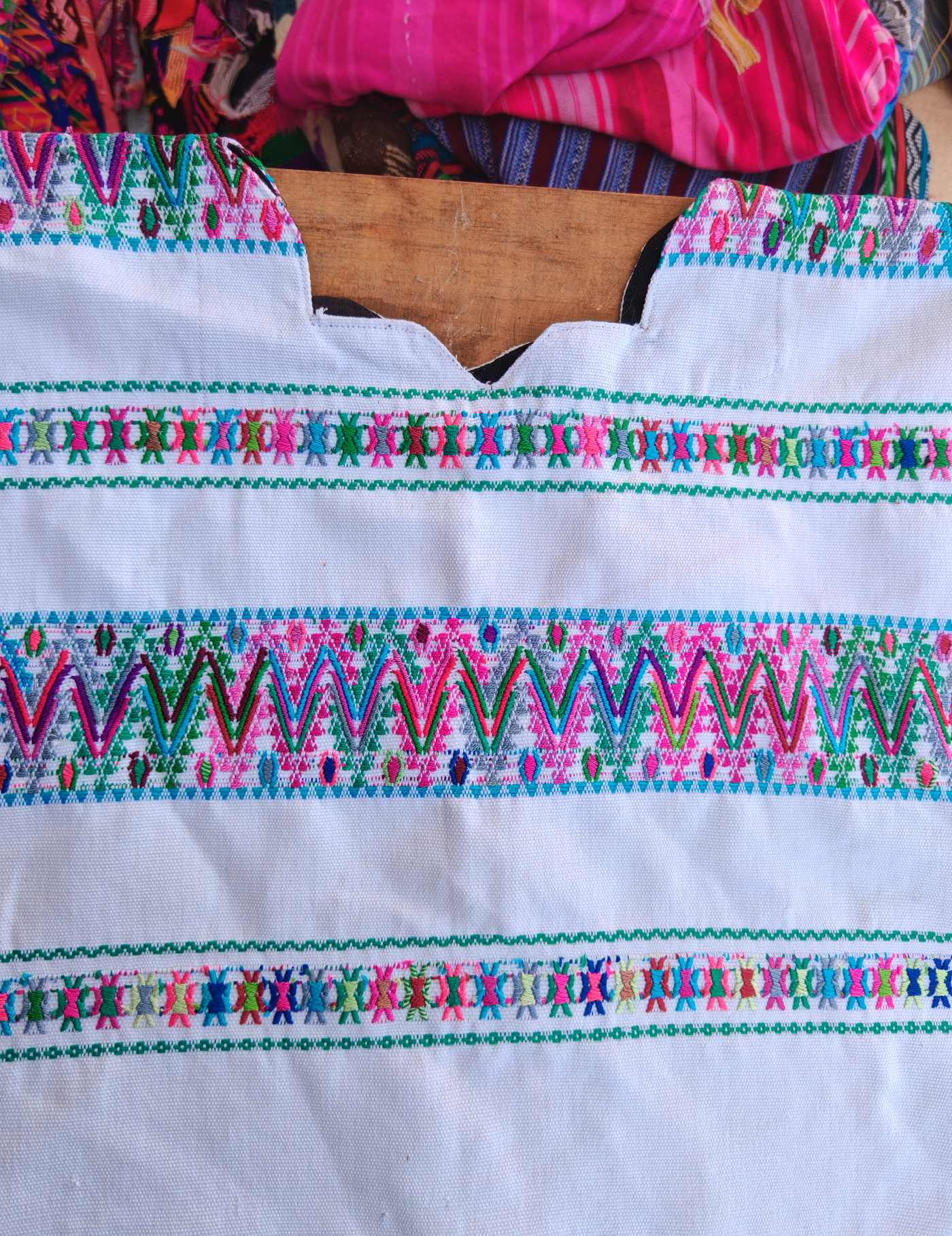 White Traditional Rabinal Huipil #8-1