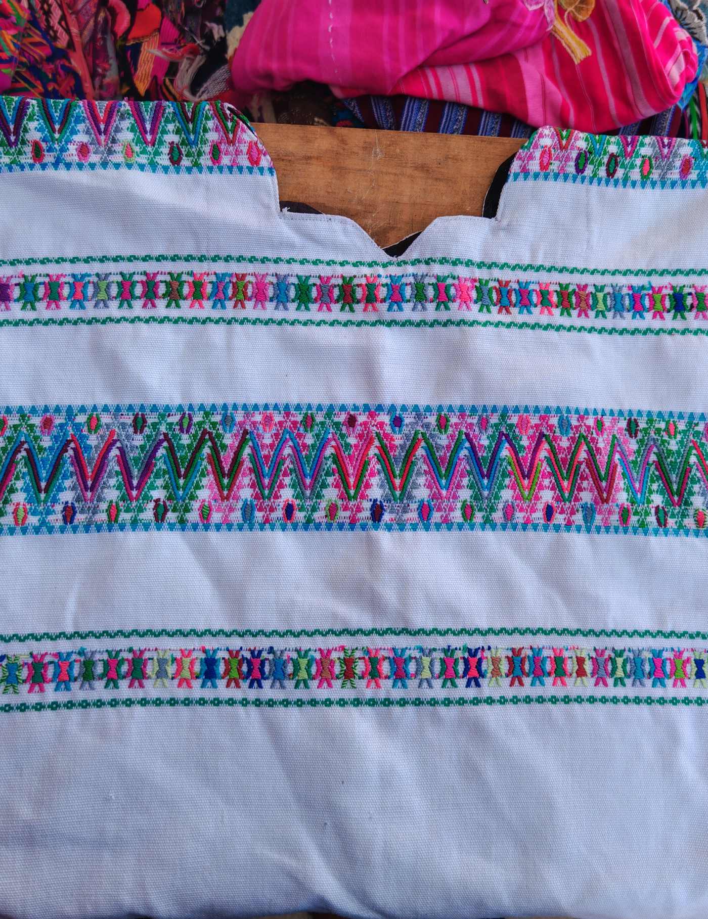 White Traditional Rabinal Huipil #8-1