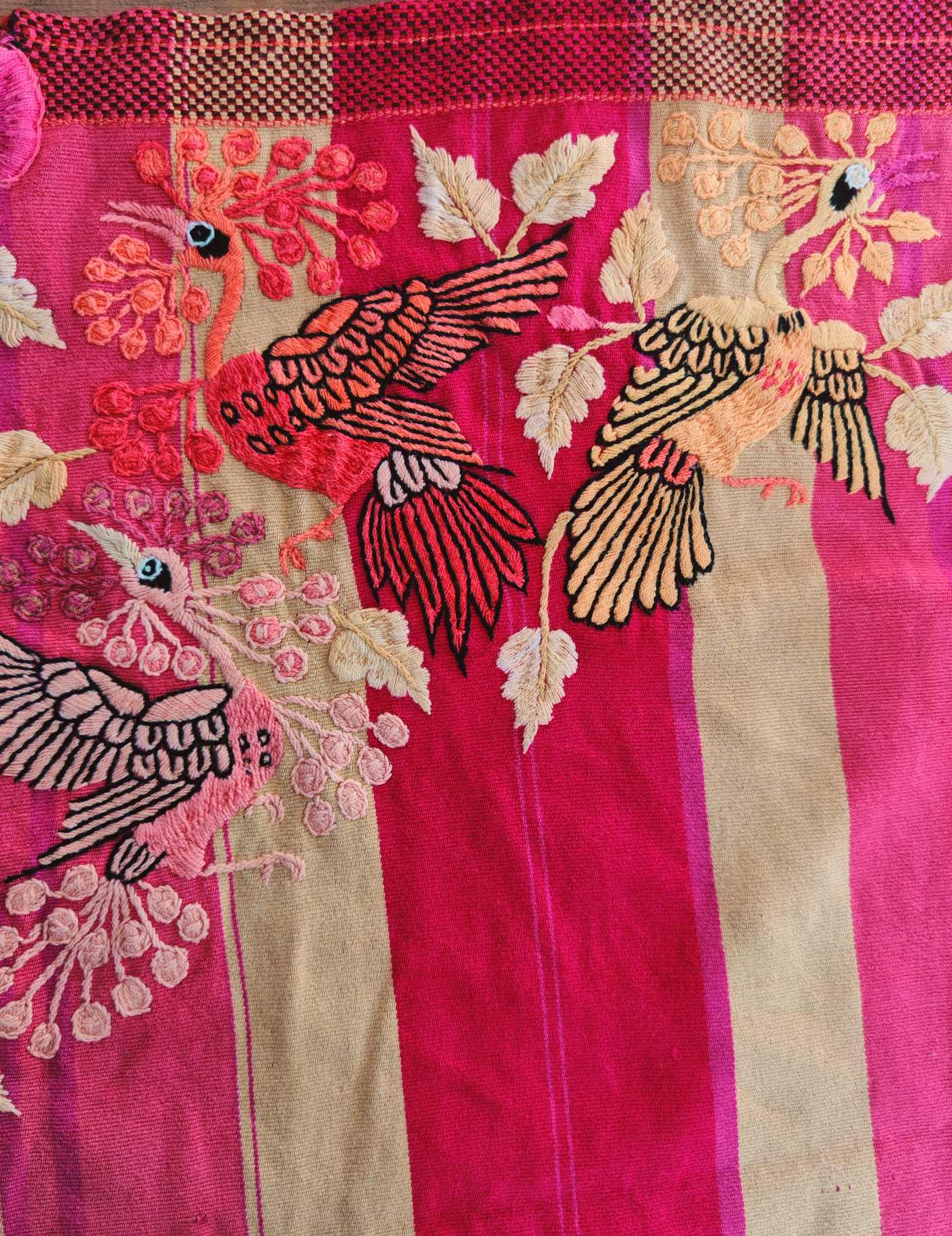 Pink peacock Santiago Huipil #8-2