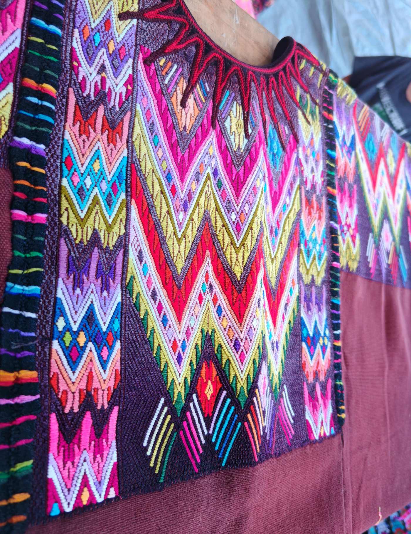 Brown Geometric Chichicastenango Huipil #8-10