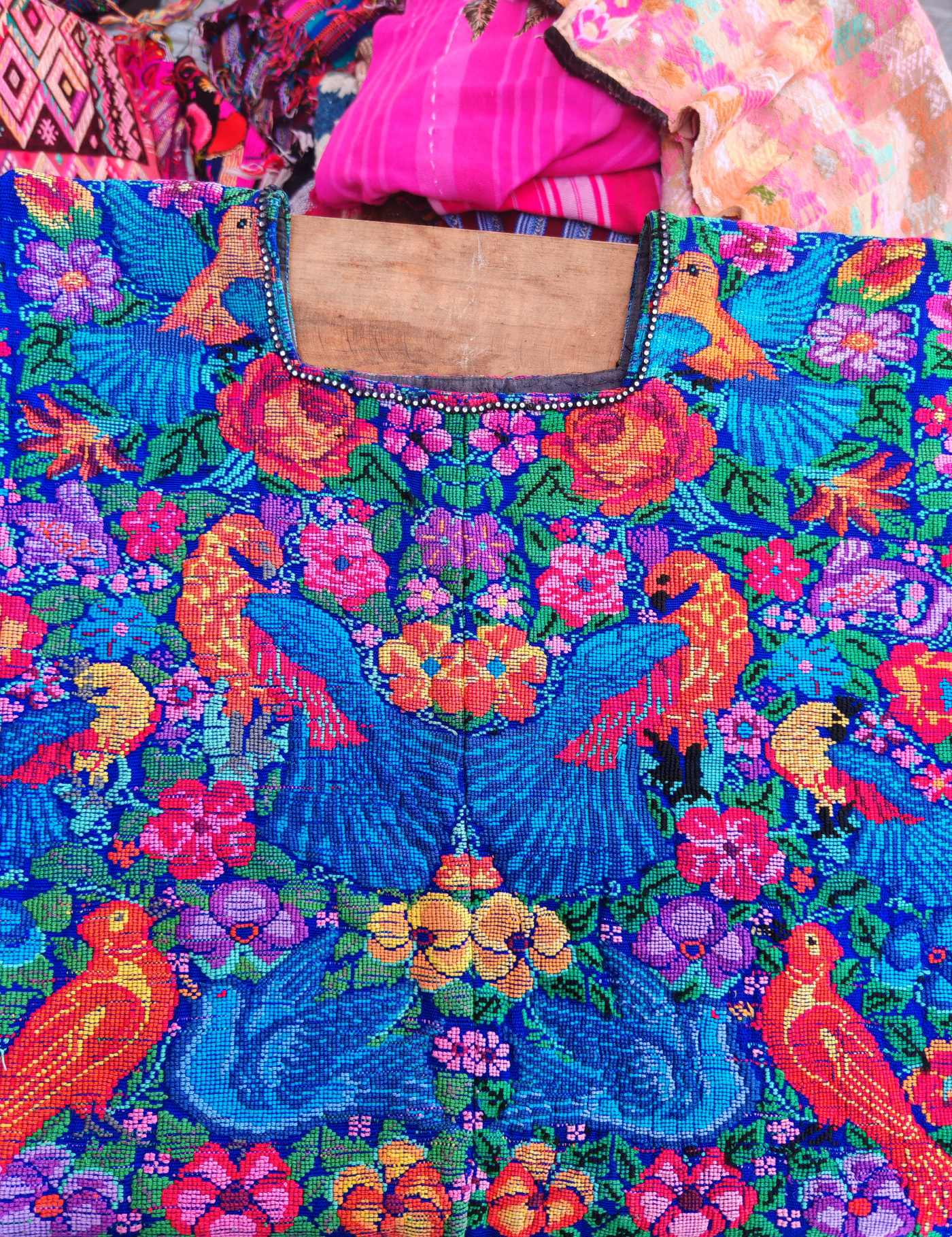 Blue Peacocks Comalapa Huipil #8-12
