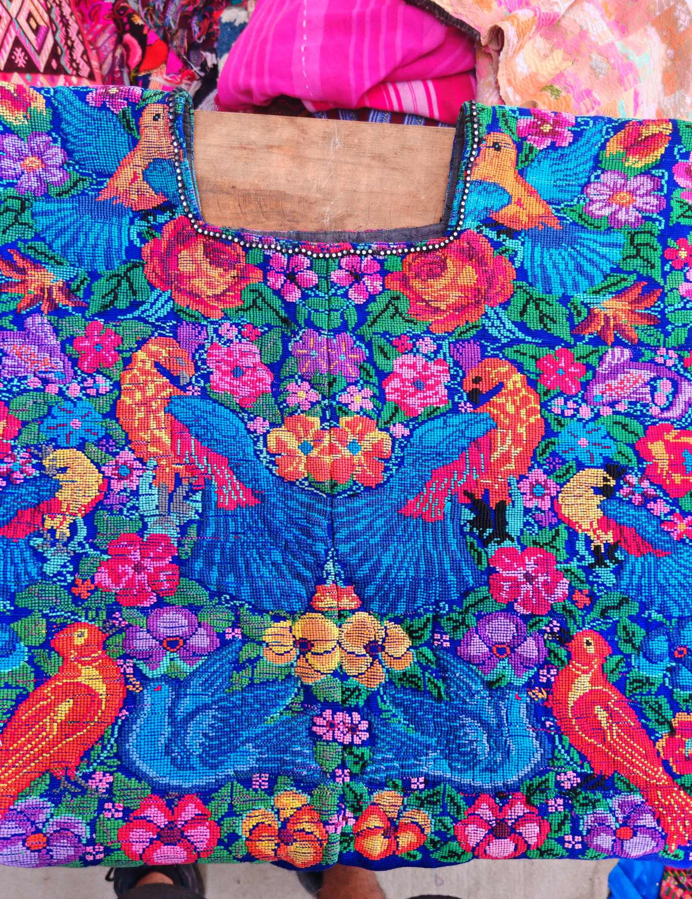 Blue Peacocks Comalapa Huipil #8-12