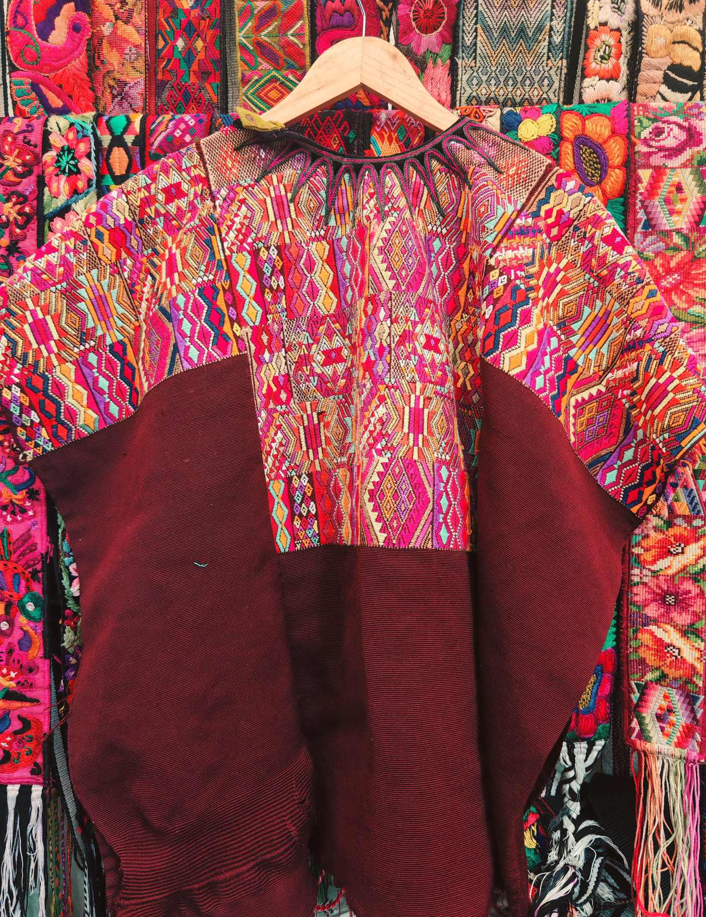 Brown Geometric, Chichicastenango Huipil #8-17