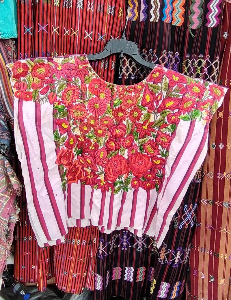 Red and White Santiago Huipil #8-24