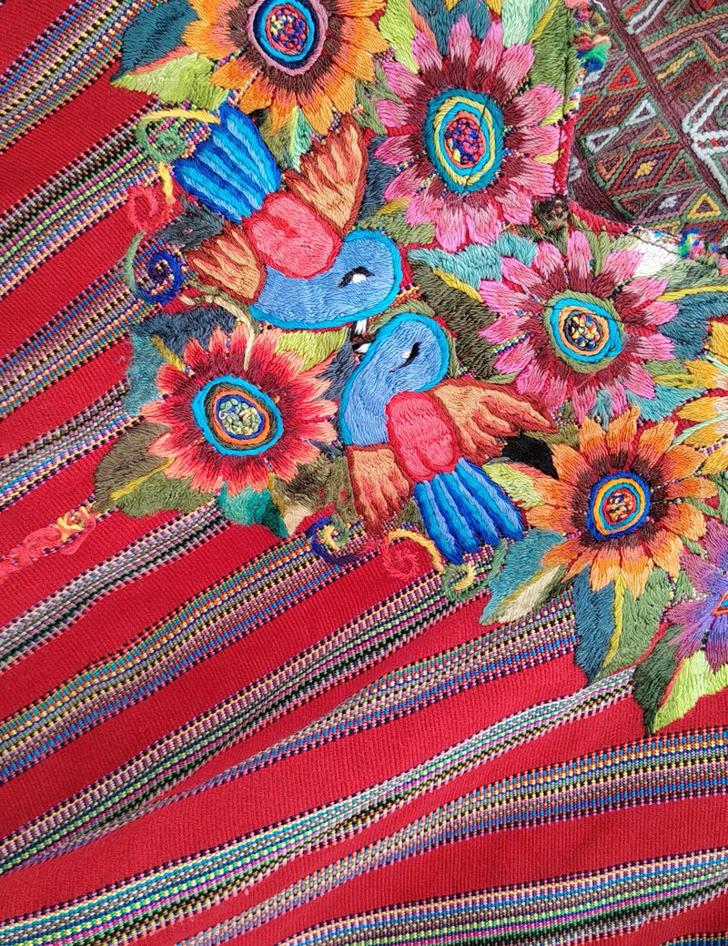 Birds and Flowers Patzún Huipil #8-28