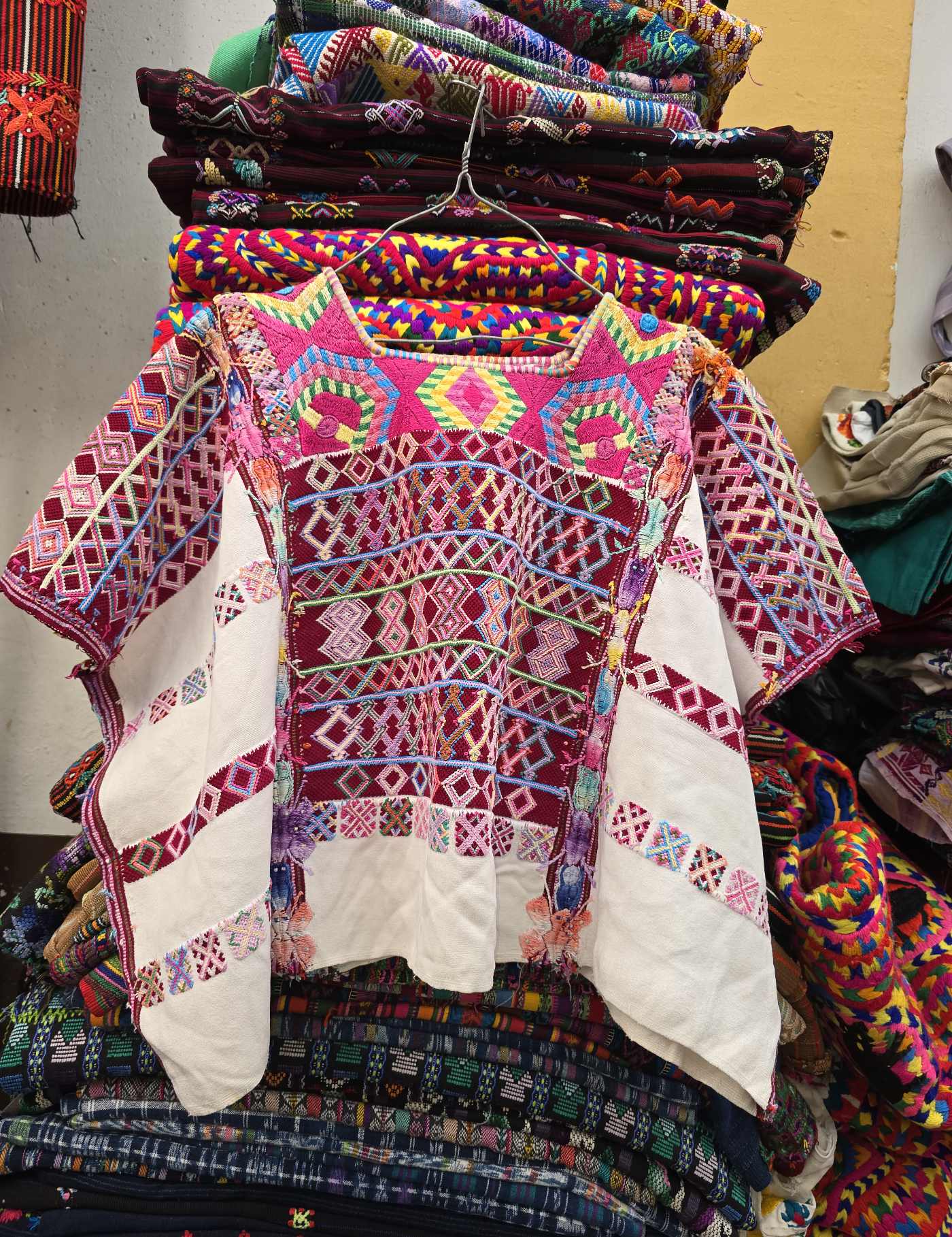 Colourful on White Colotenango Huipil #8-42