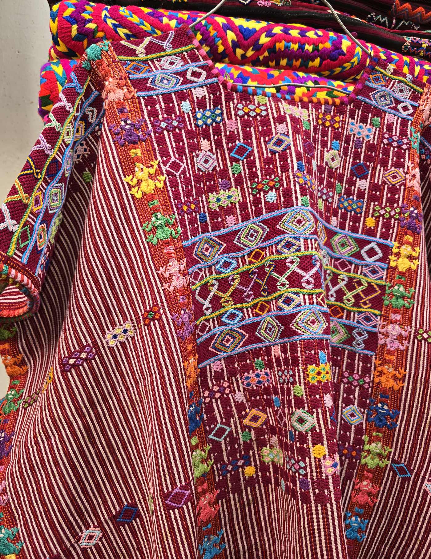 Burgundy Colotenango Huipil #8-44