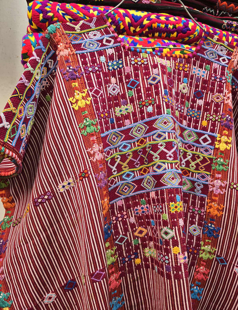 Burgundy Colotenango Huipil #8-44