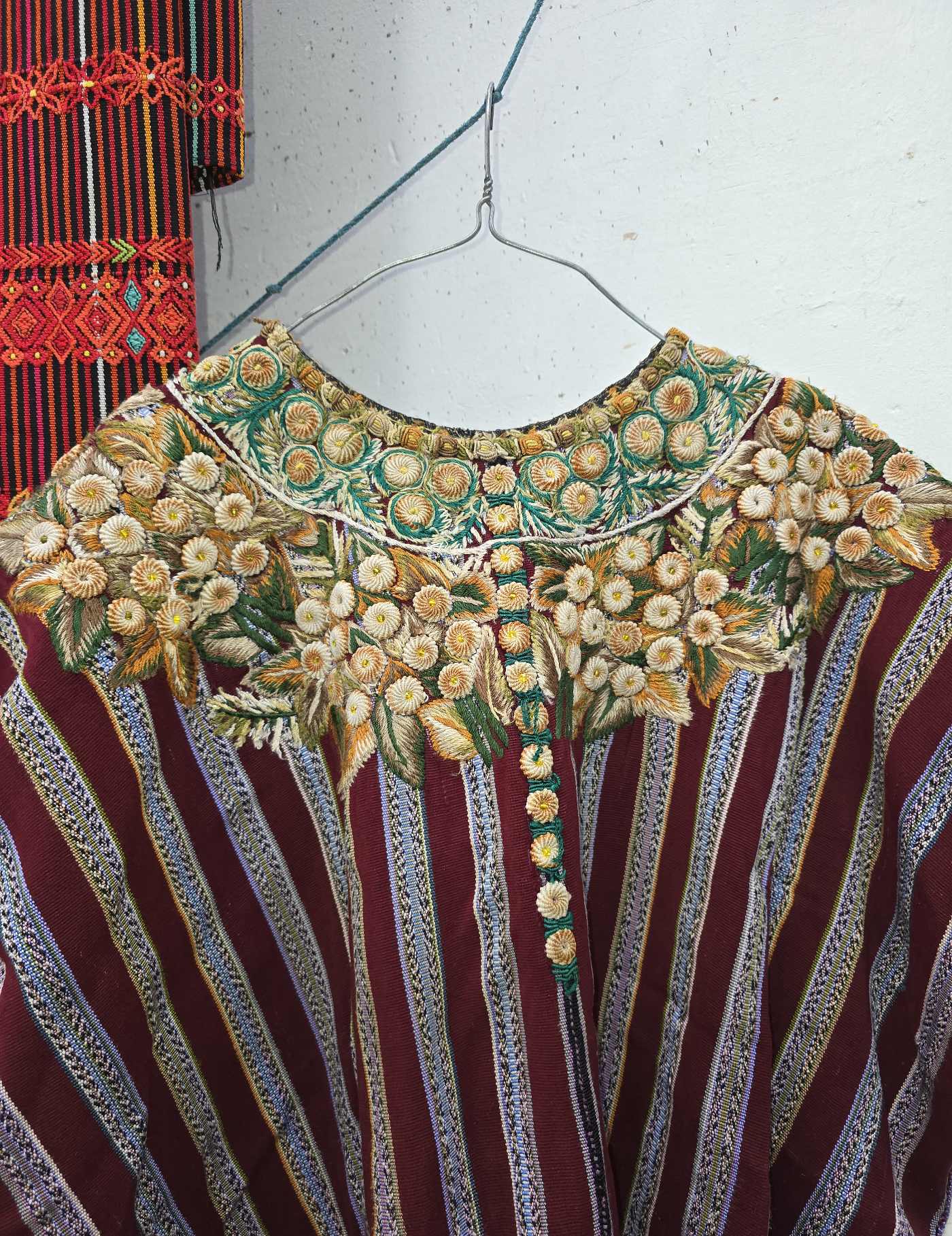 Gold Rococo Embroidery Patzún Huipil #8-45