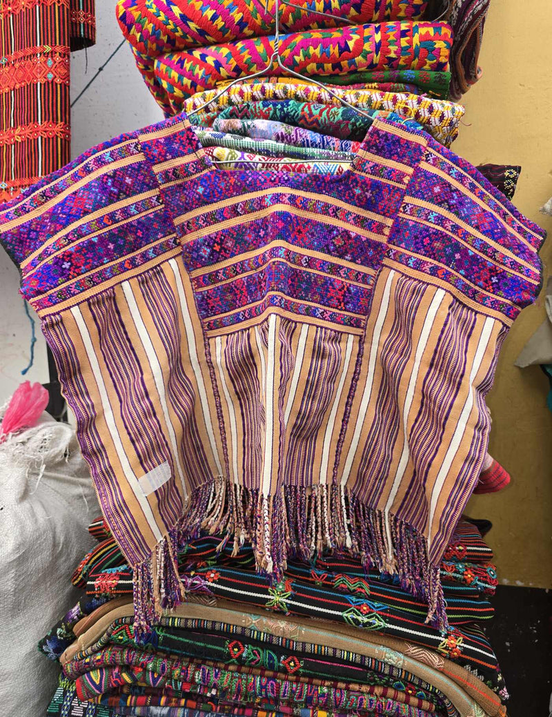 Purple and Beige Todos Santos Huipil #8-47