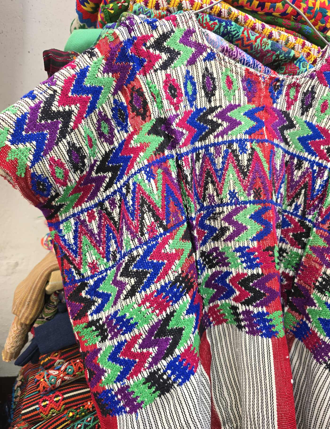 Colourful on White Patricia Huipil #8-48