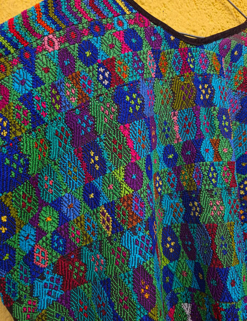 Ocean Coloured Totonicapán Huipil #8-52
