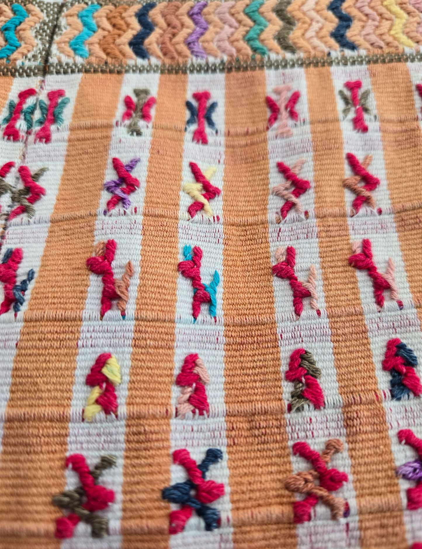 Beige and White Striped San Lucas Huipil #8-70