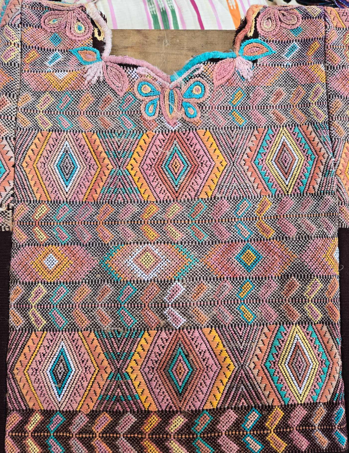 Brown Geometric Chichicastenango Huipil #8-73