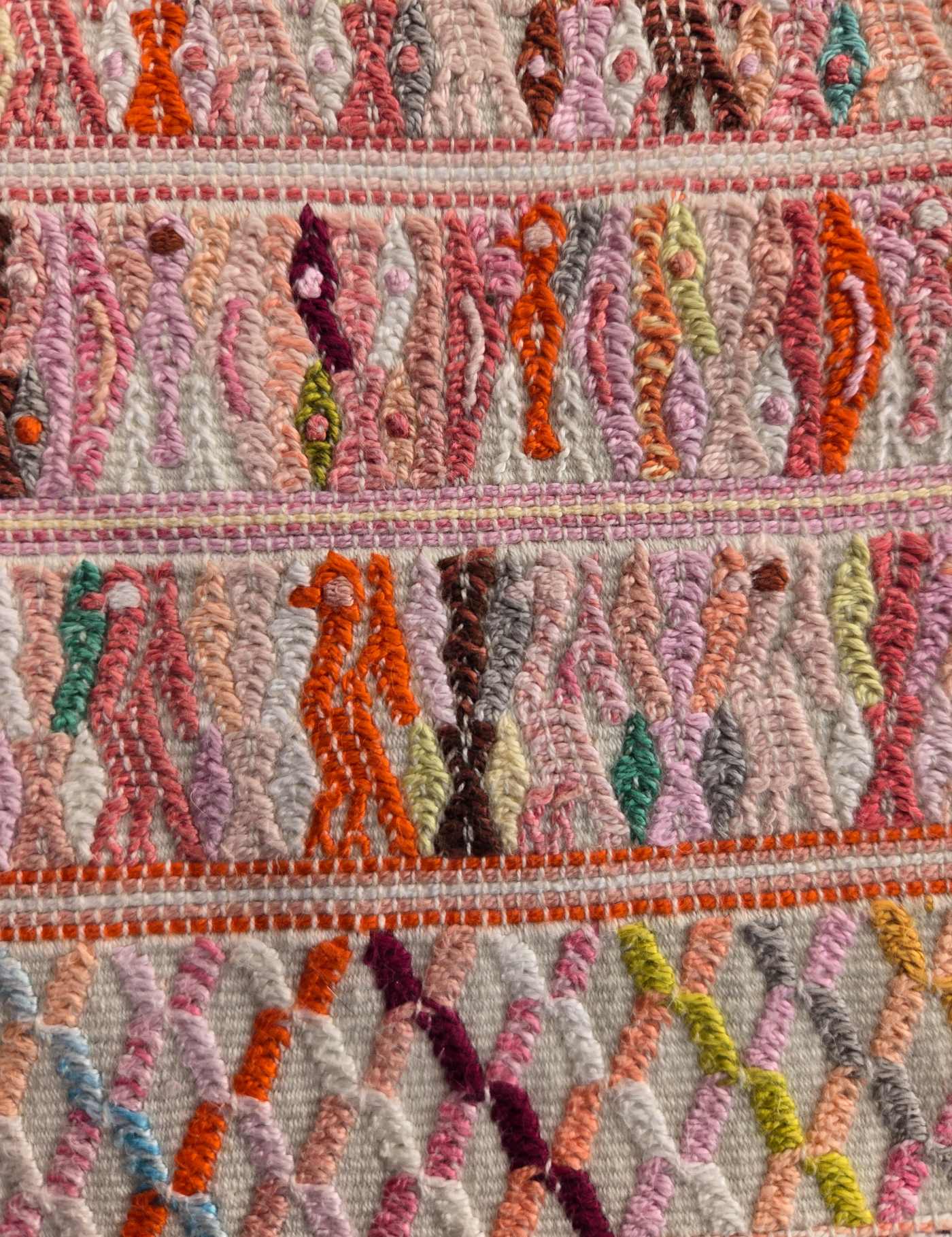 Pink and Ivory San Juan Cotzal Huipil #8-76
