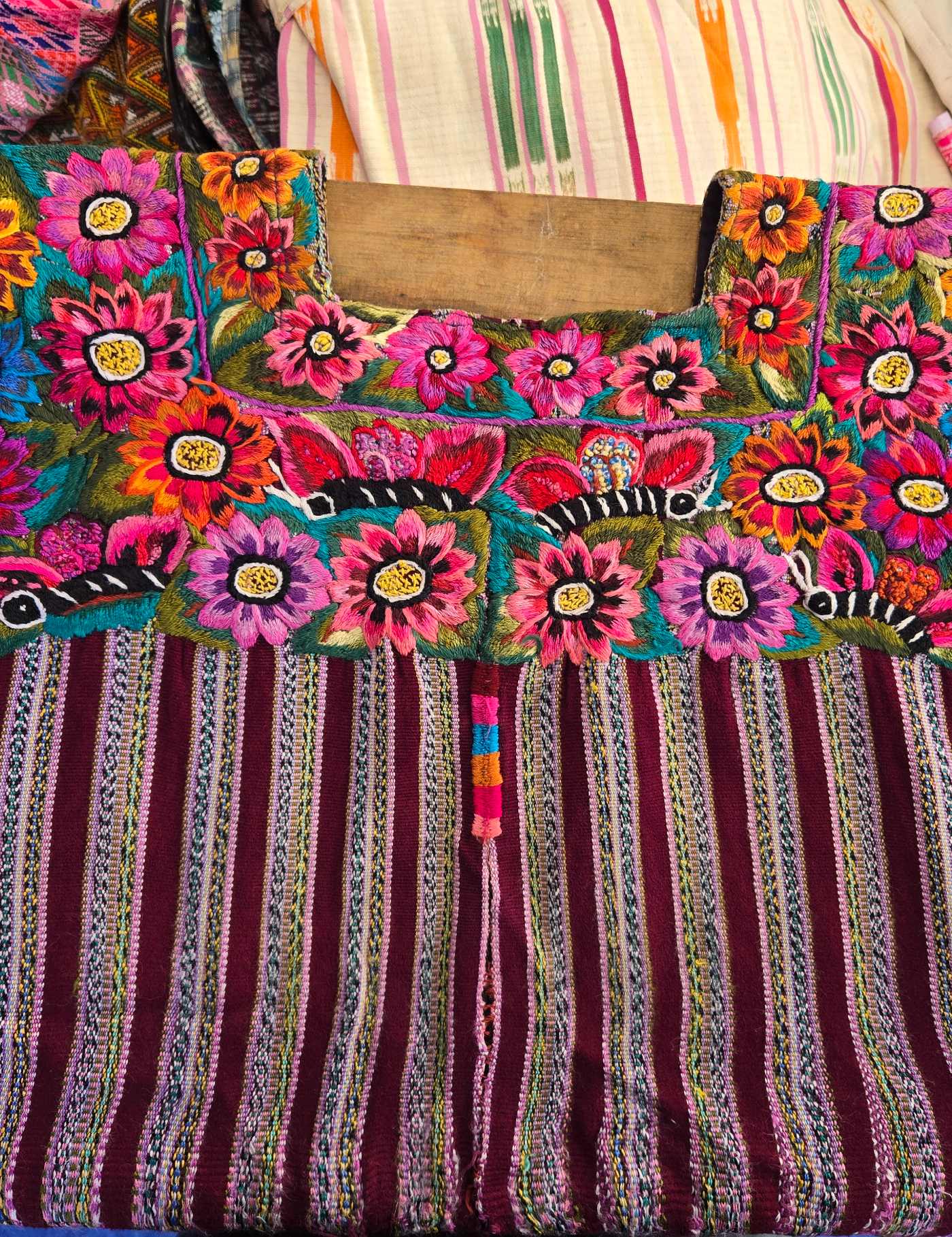 Flowers and butterflies Patzún Huipil #8-80