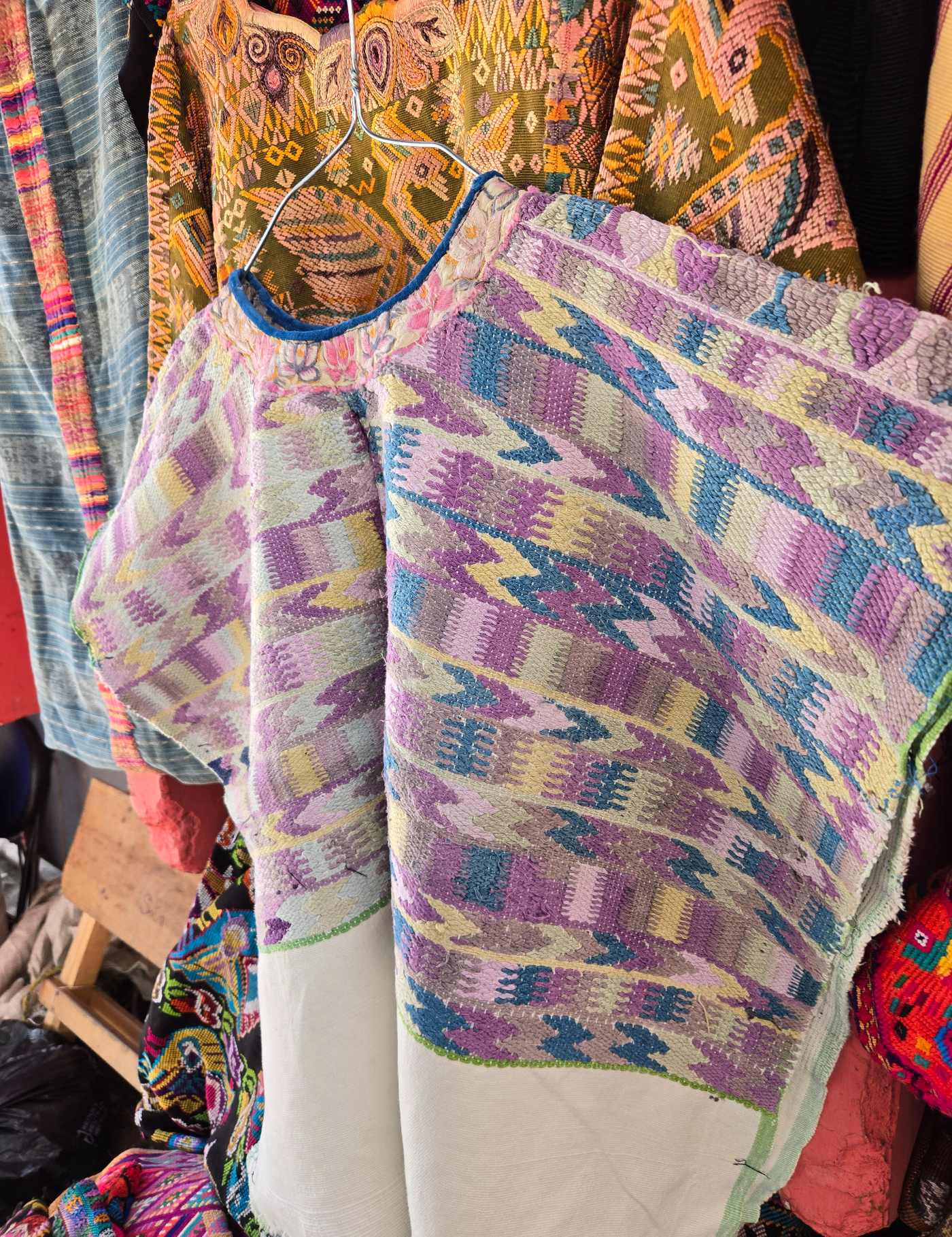 Two Toned Geometric Chichicastenango Huipil #8-82
