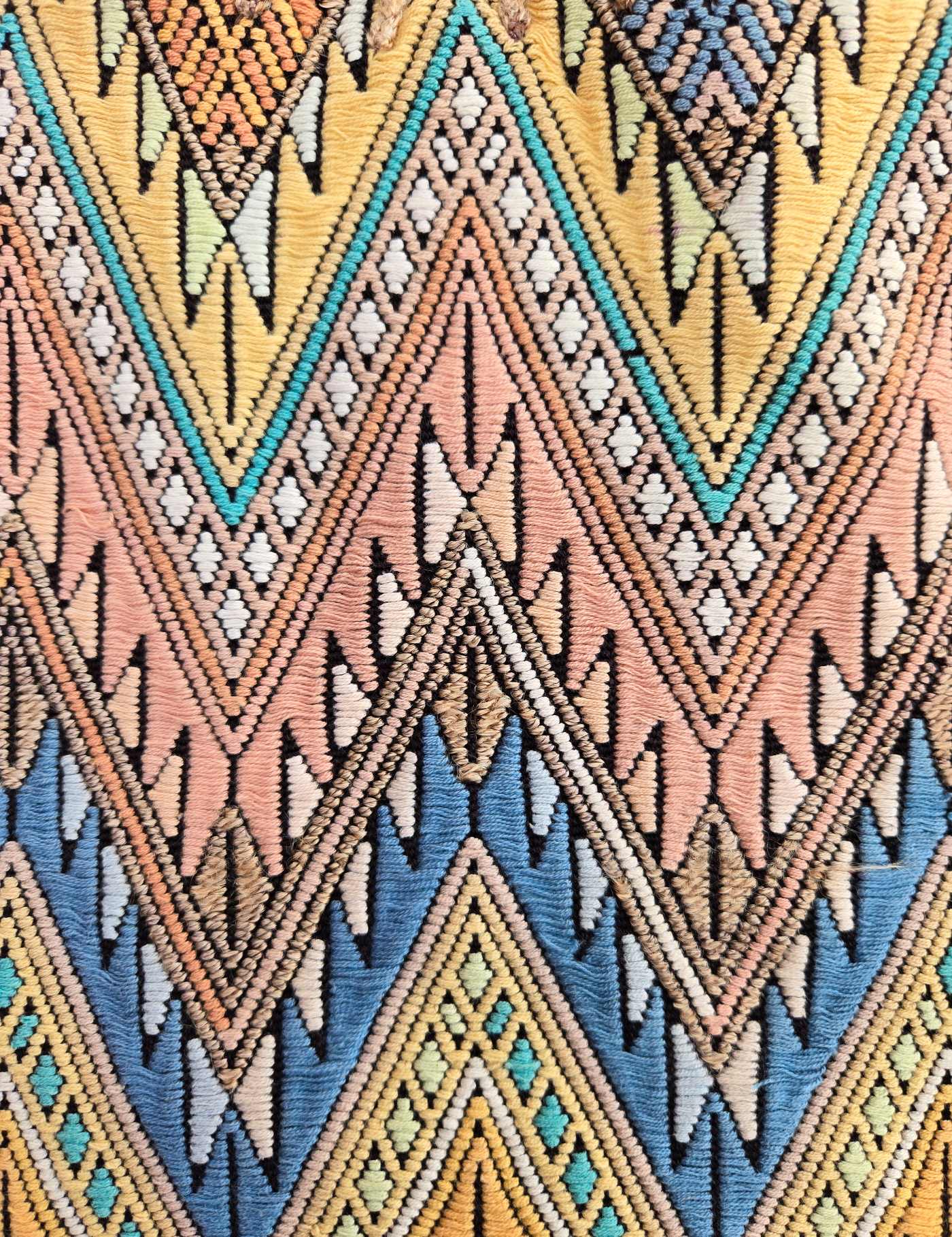 Brown and Yellow Geometric Chichicastenango Huipil #8-84