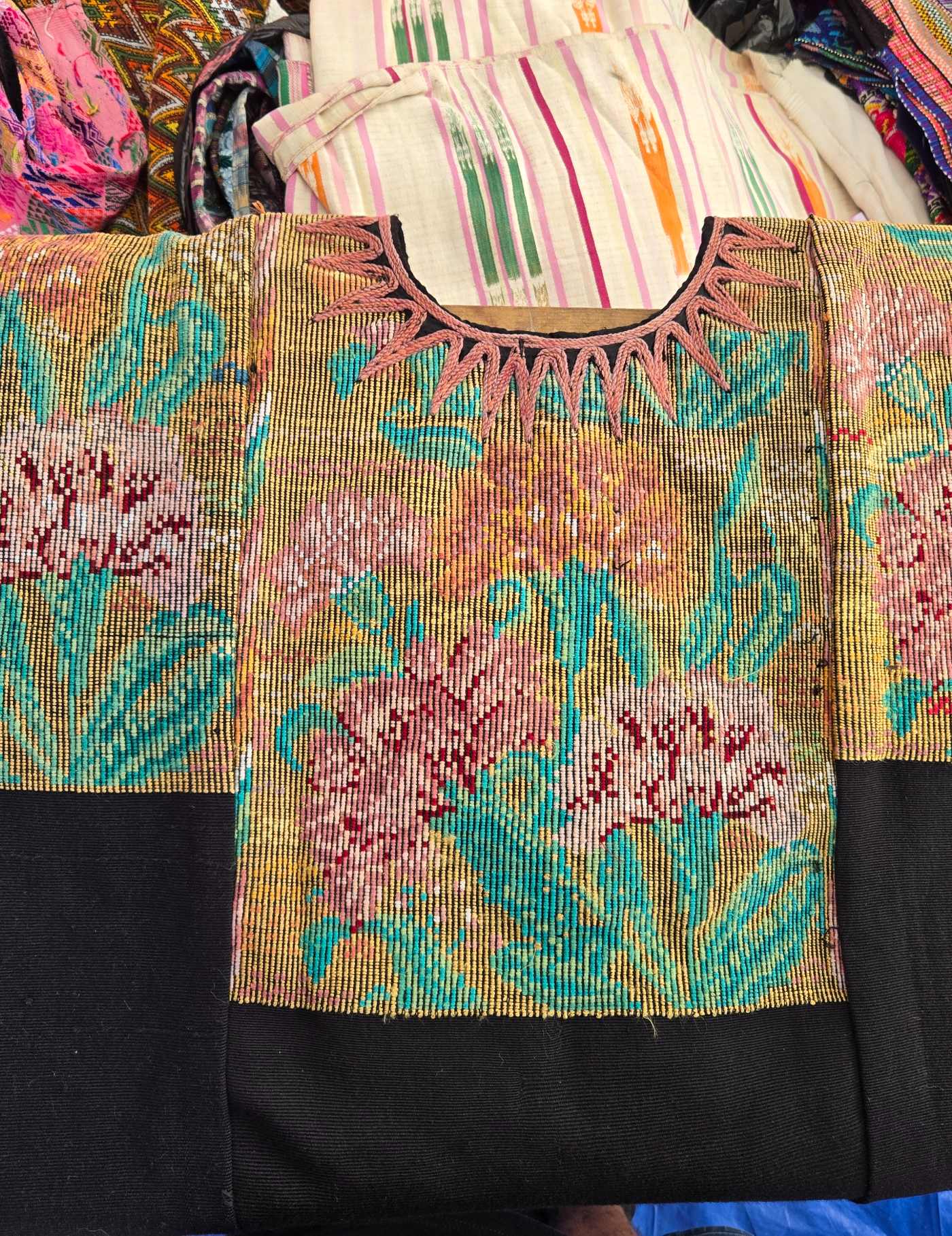 Pastel Floral Chichicastenango Huipil #8-85