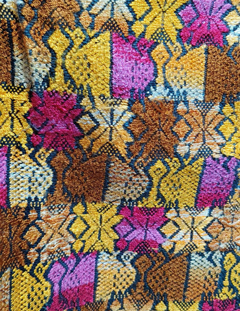 Mustard and Fuchsia Totonicapán Huipil #8-93