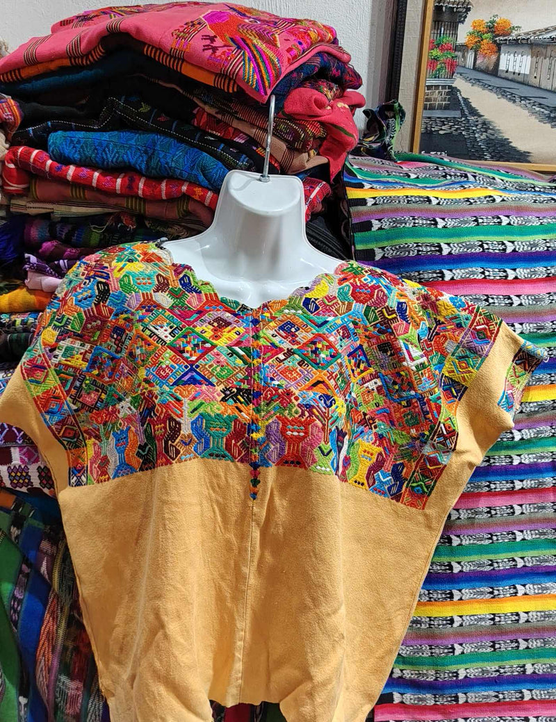 Colourful on Buttermilk Nahualá Huipil #8-100