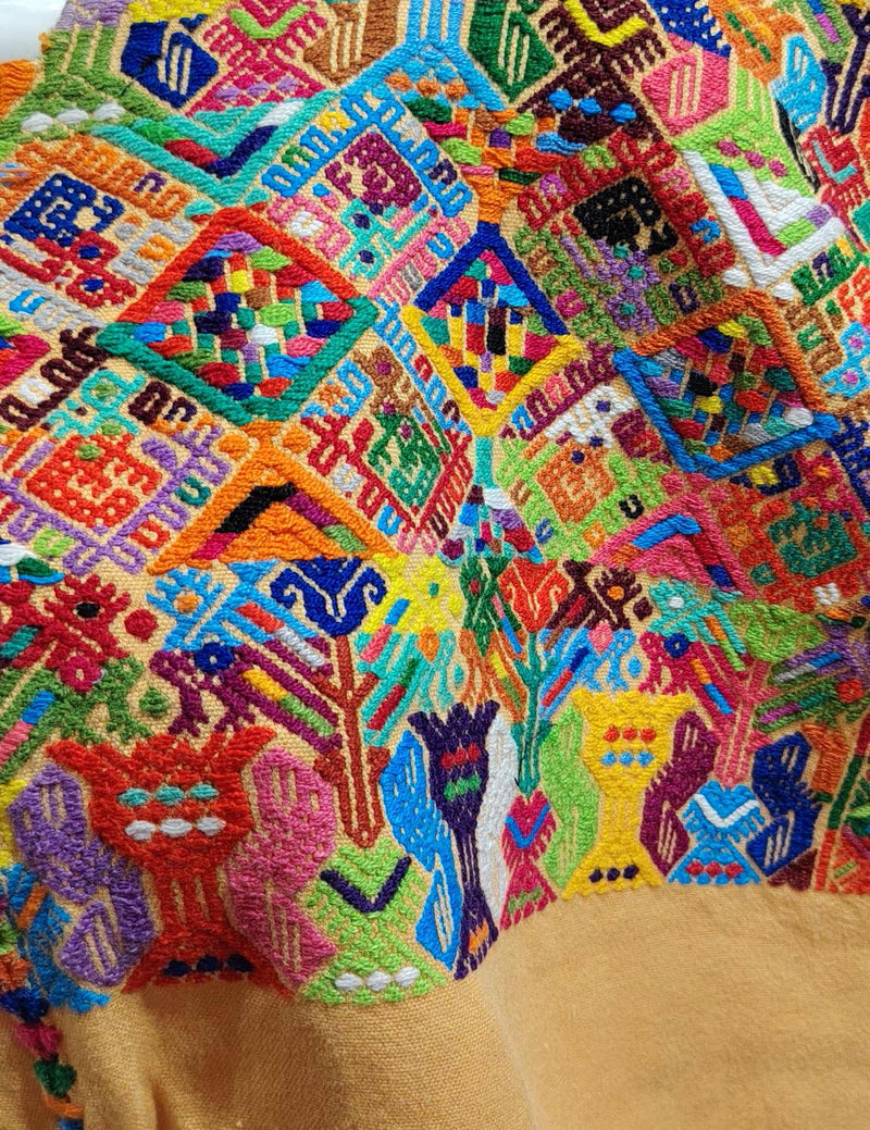 Colourful on Buttermilk Nahualá Huipil #8-100