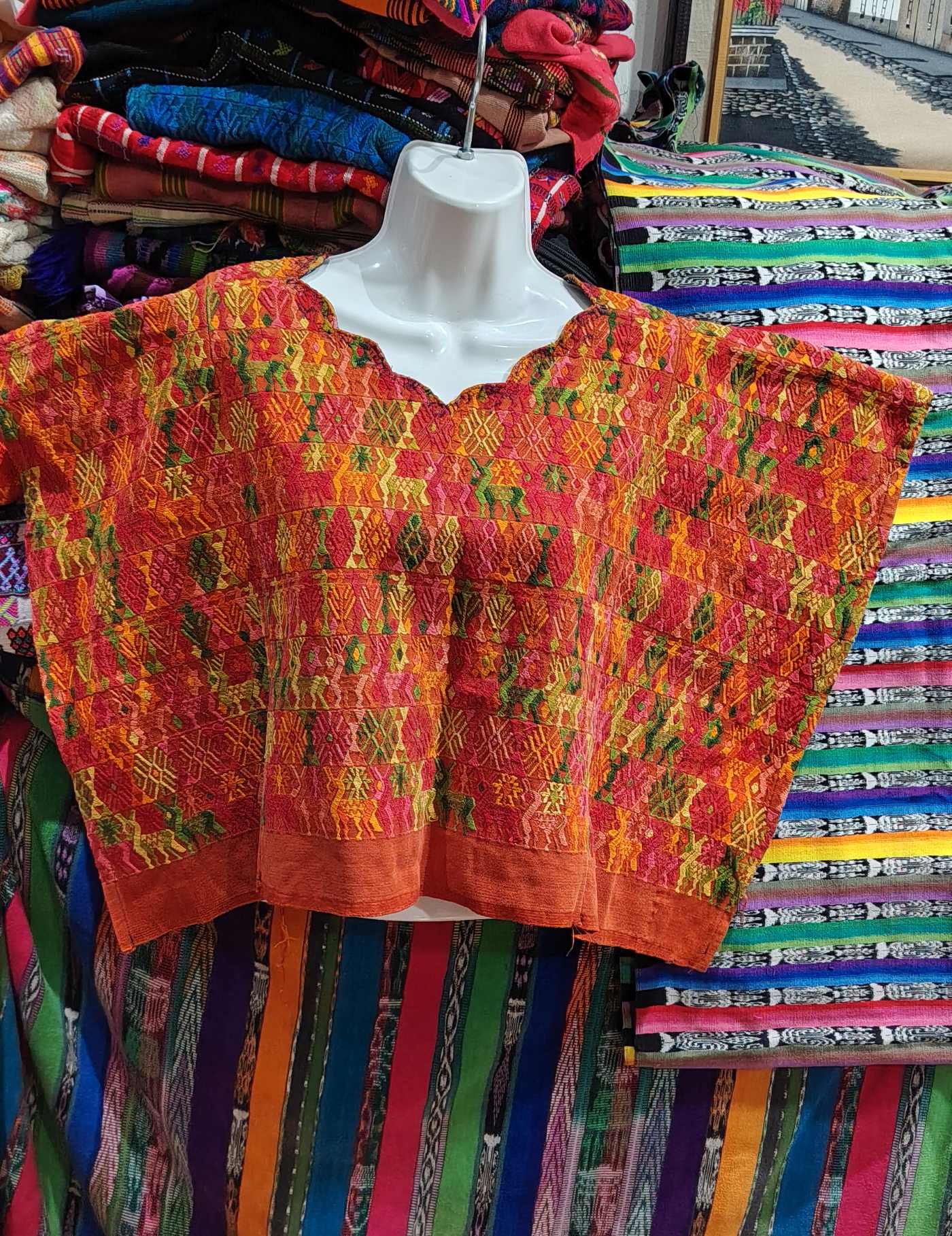Burnt Orange Cobán Huipil #8-106