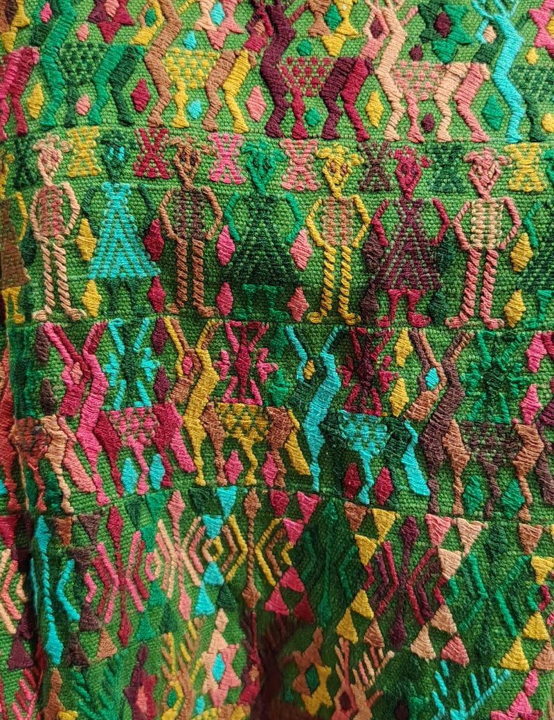 Green and Pink Cobán Huipil #8-107