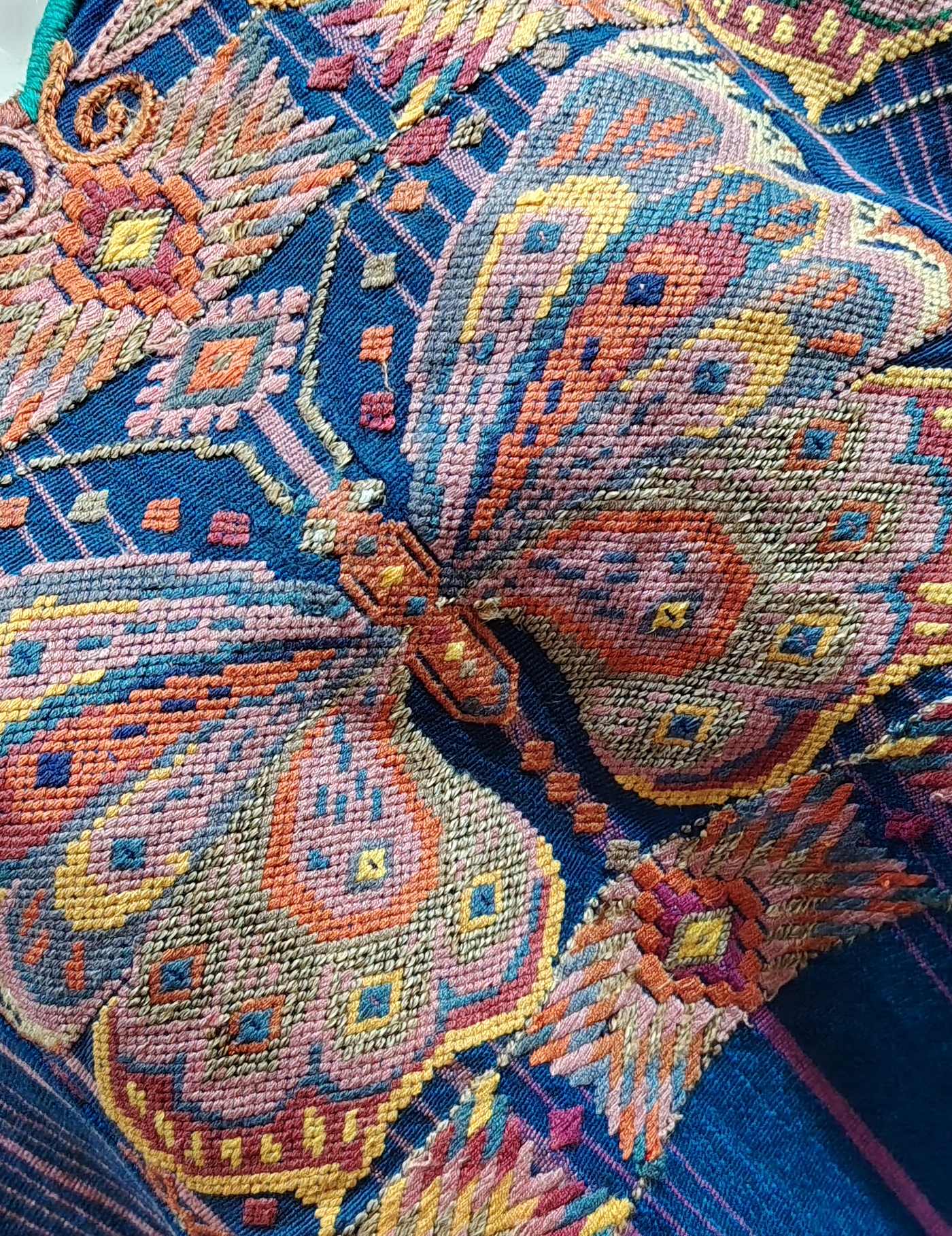 Butterflies on Blue Chichicastenango Huipil #8-110