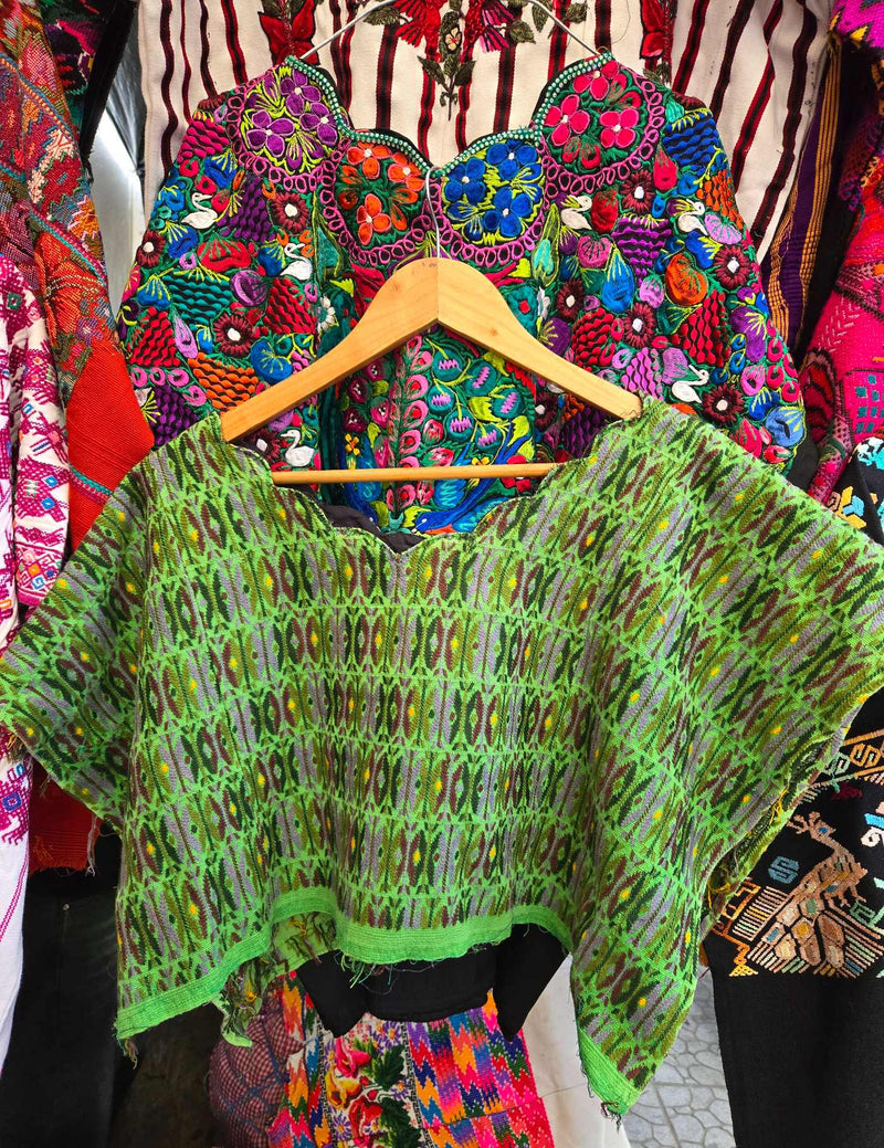 Lime Green Retro Cobán Huipil #8-127
