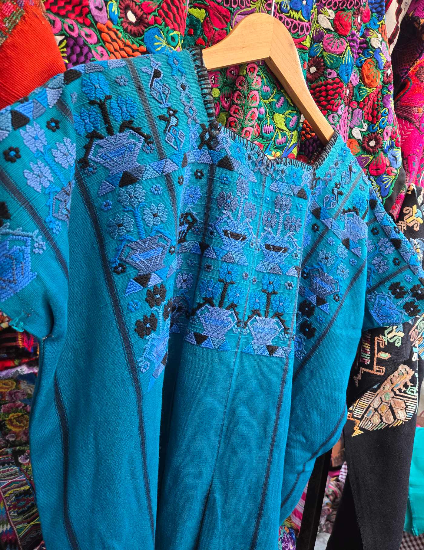 Bright Blue San Lucas Tolimán Huipil #8-135