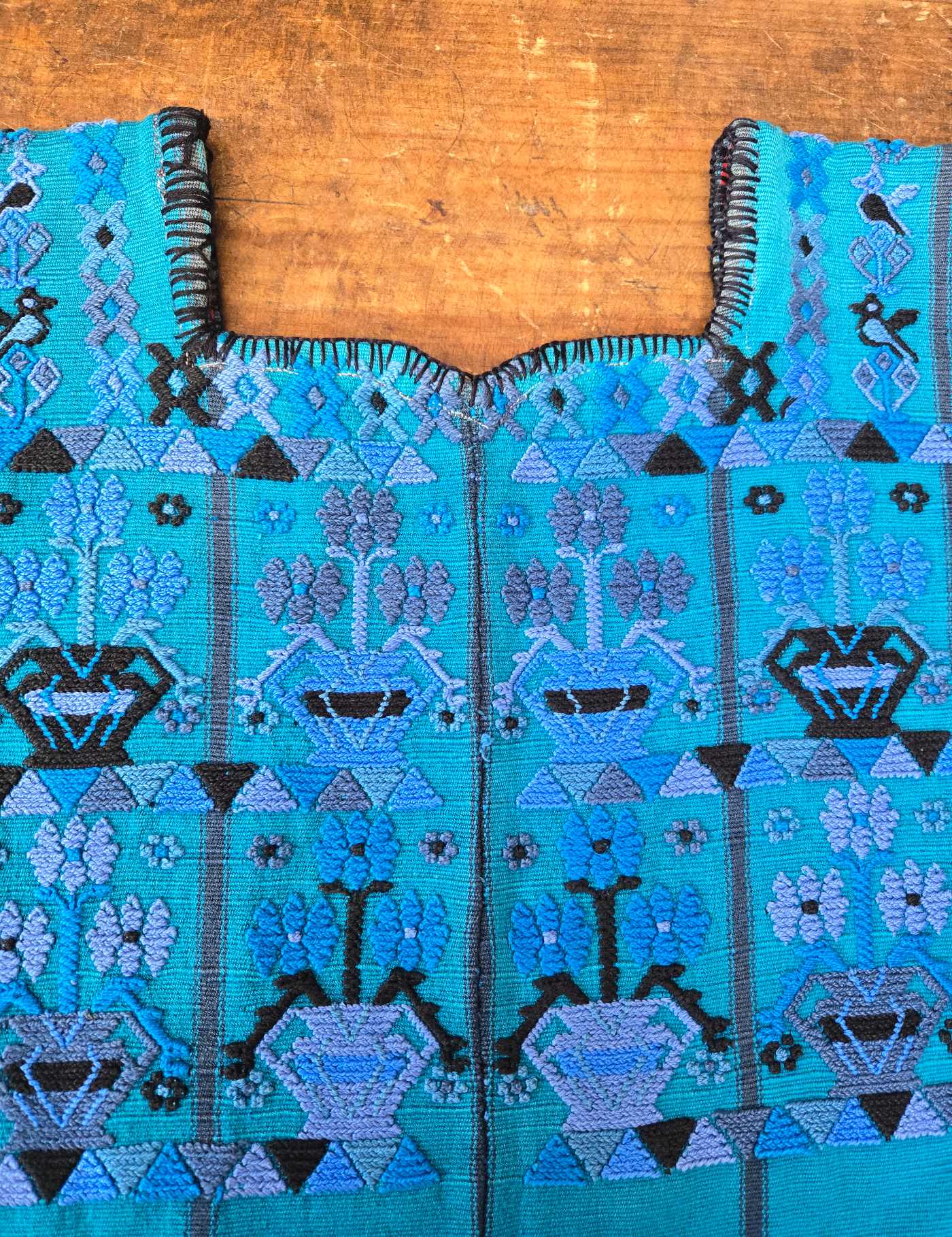 Bright Blue San Lucas Tolimán Huipil #8-135
