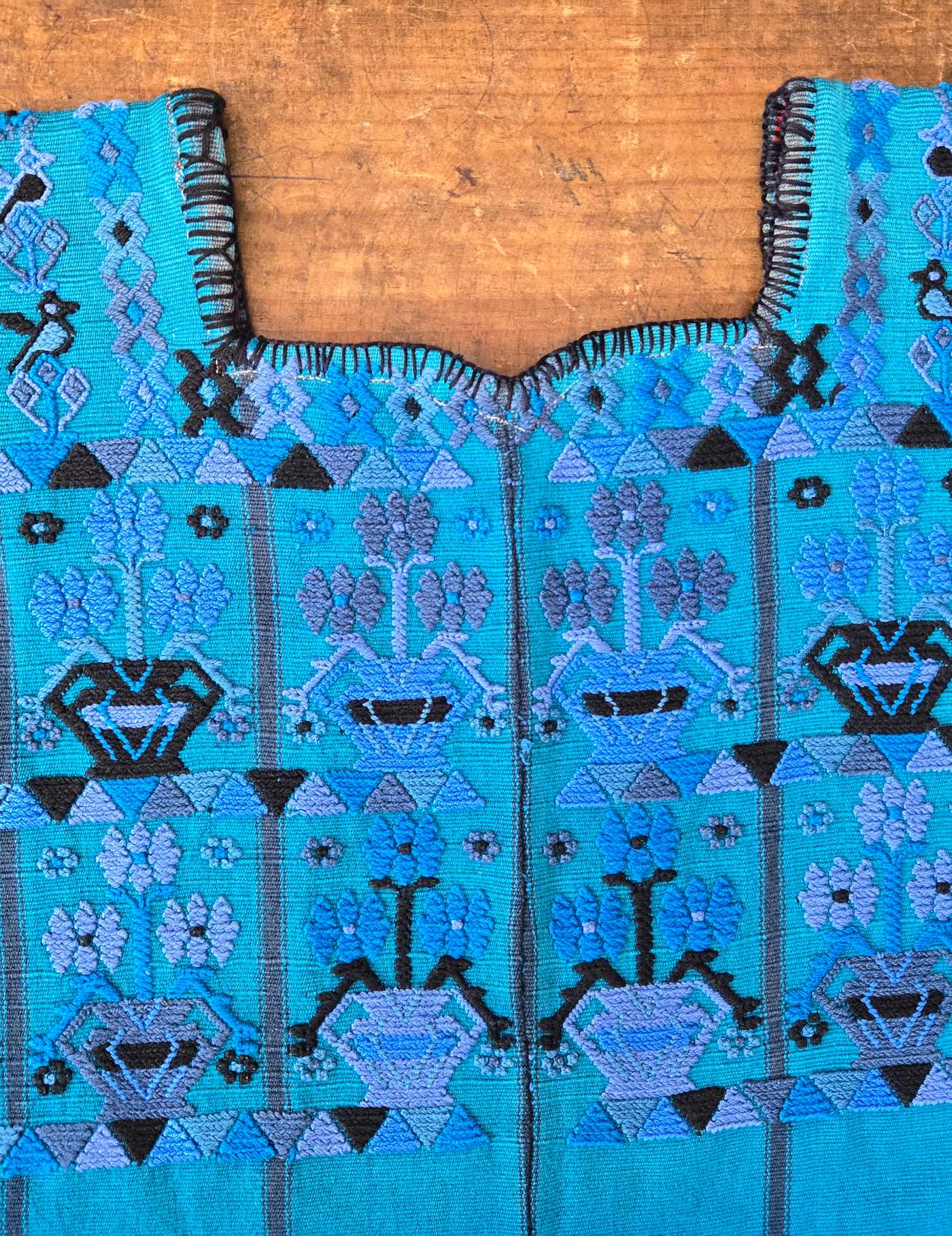 Bright Blue San Lucas Tolimán Huipil #8-135