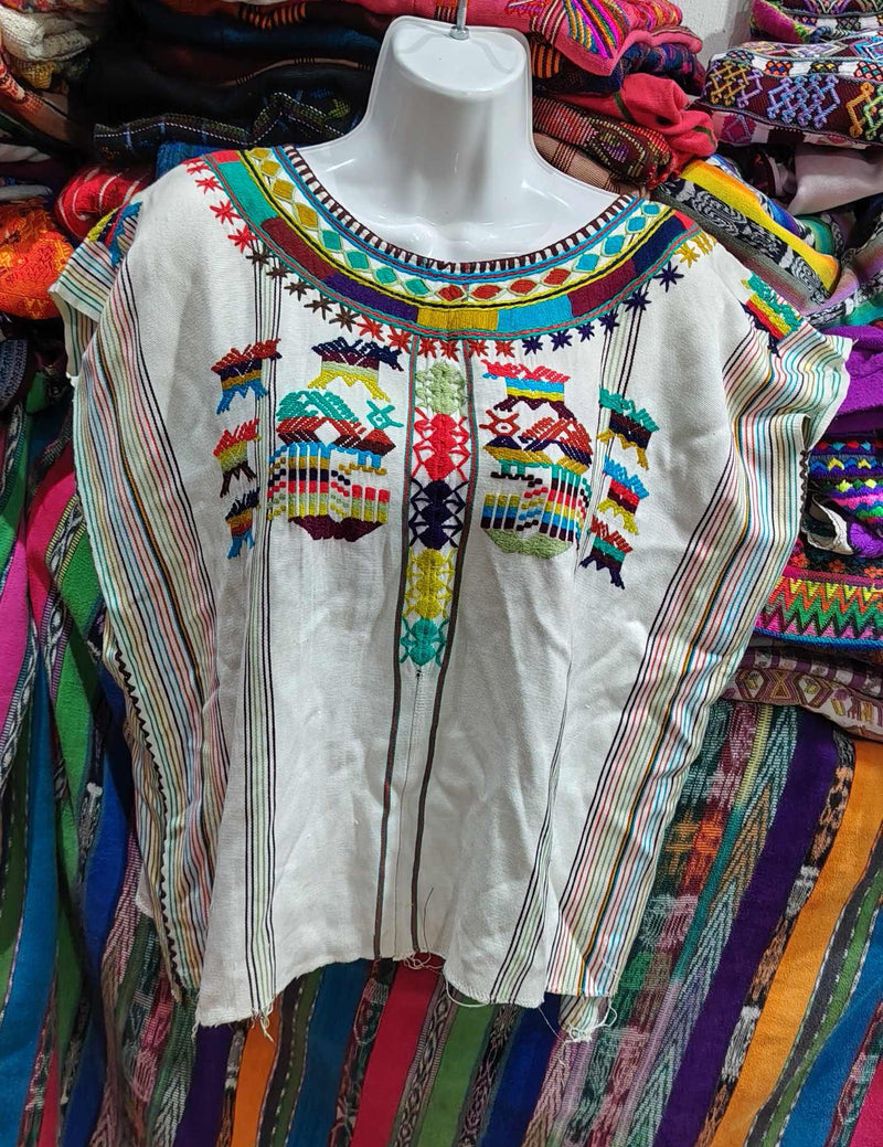 Colourful on White Chajul Huipil #8-138