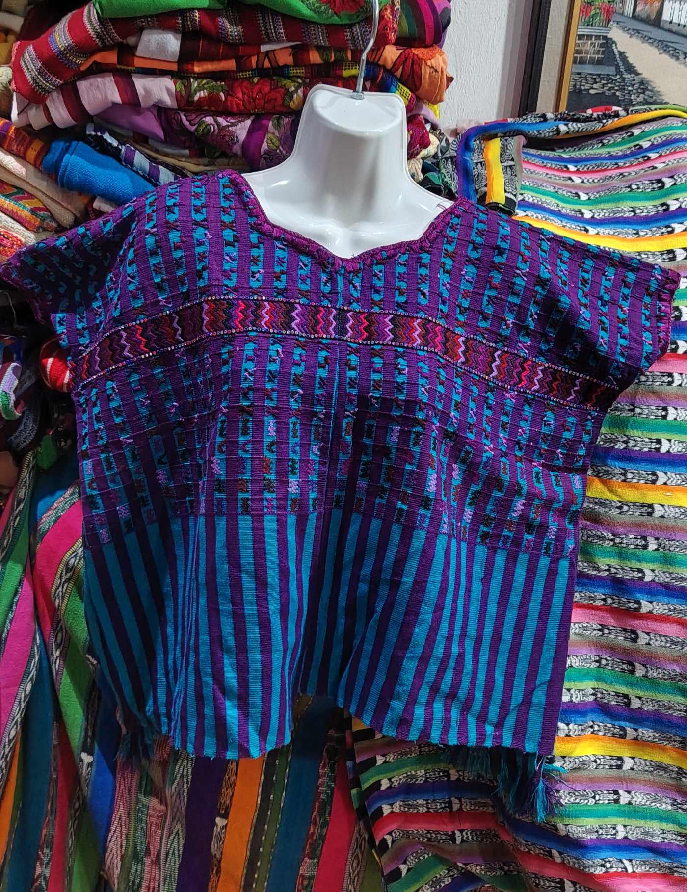 Blue and Berry San Lucas Huipil #8-147