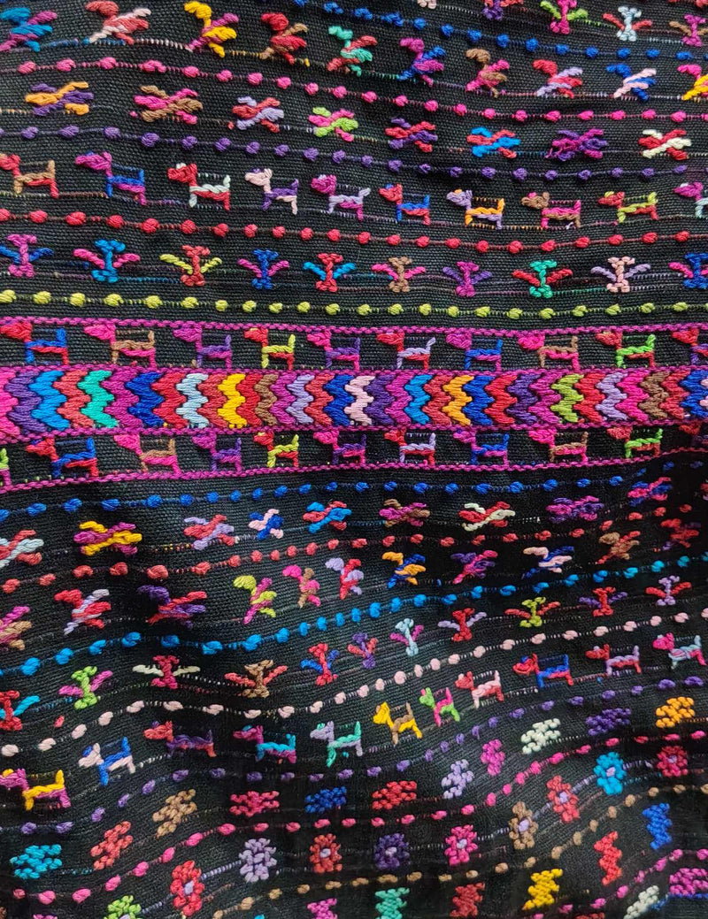 Black and Pink San Lucas Huipil #8-148
