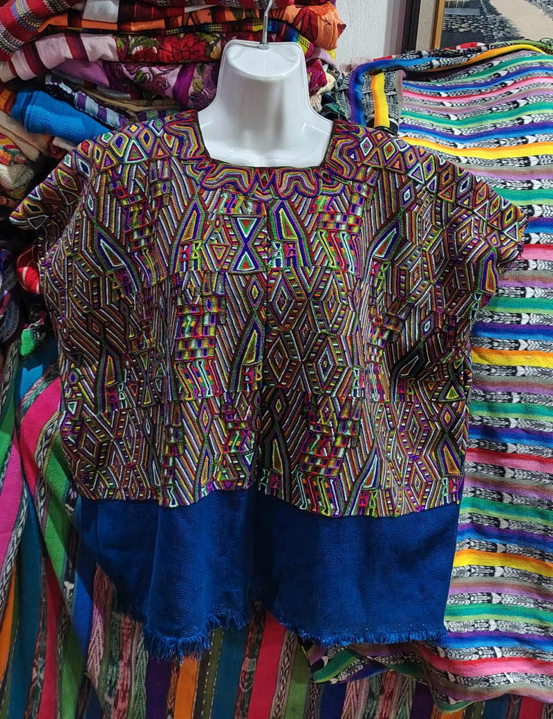 Blue and Red Nebaj Huipil #8-152