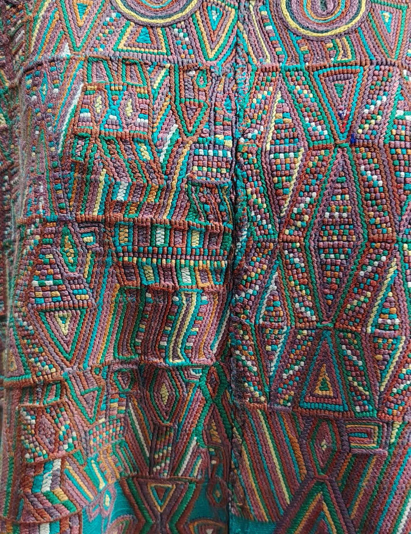 Pink on Blue Nebaj Huipil #8-154