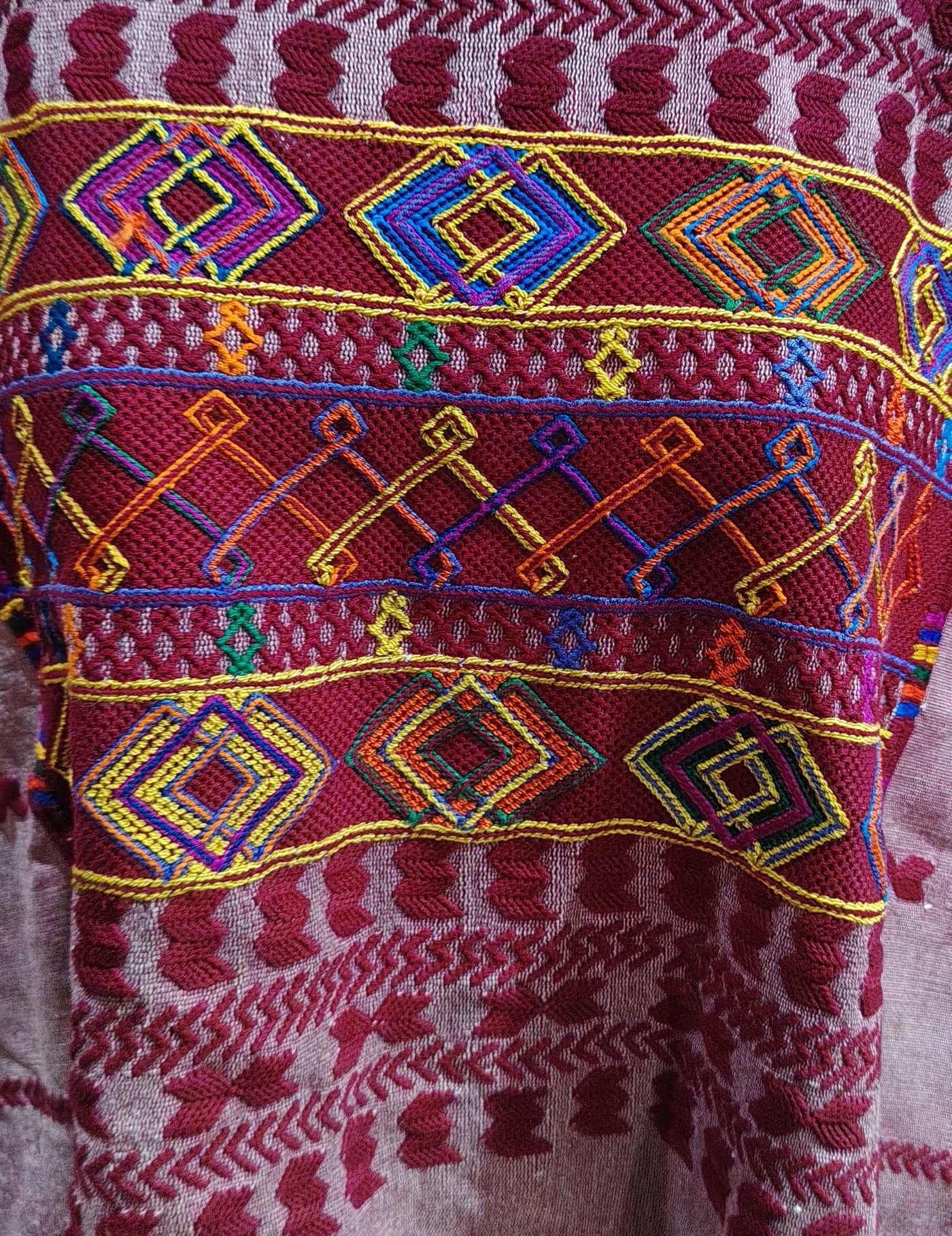 Burgundy Colotenango Huipil #8-161