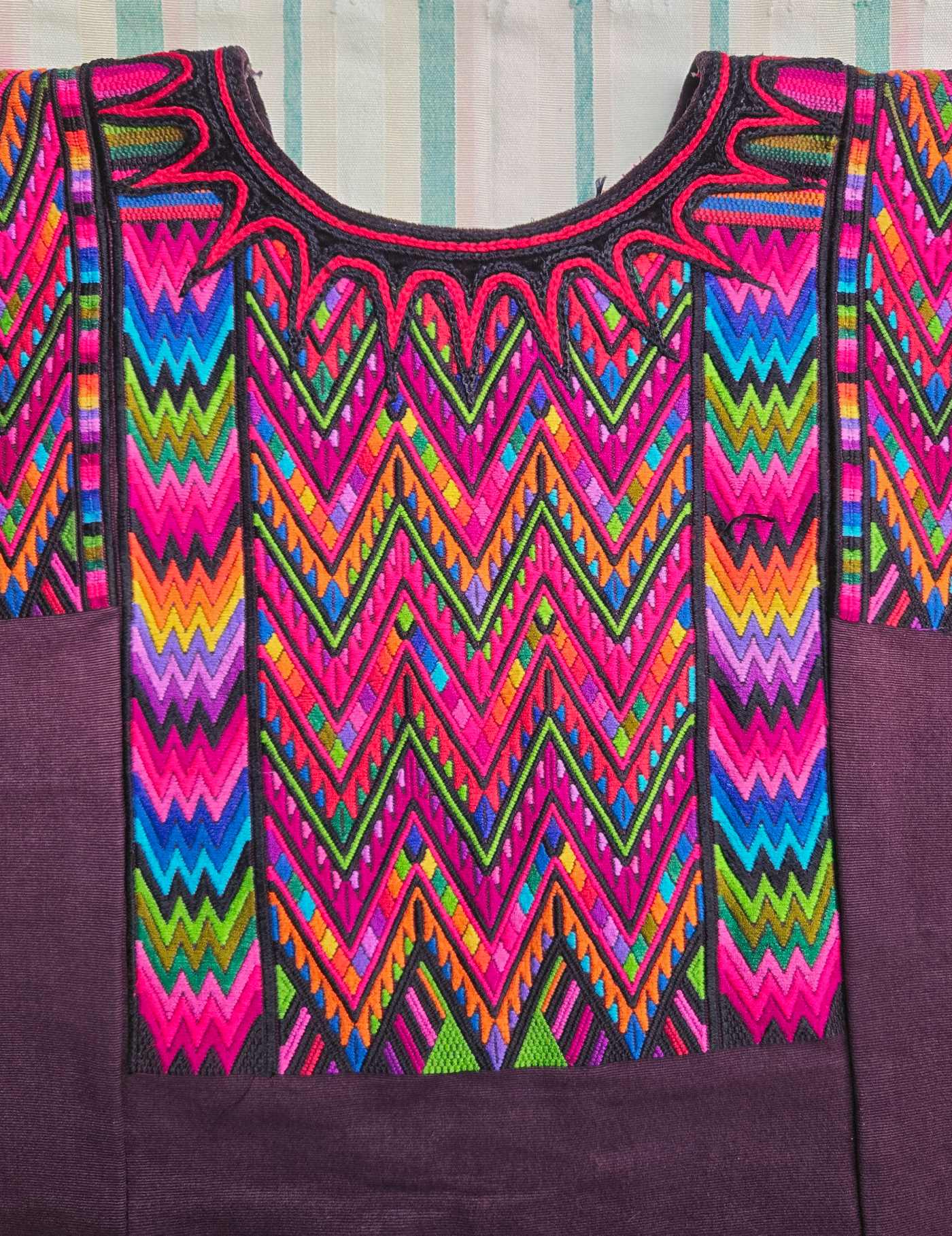 Brightly Coloured Geometric Chichicastenango Huipil #8-169
