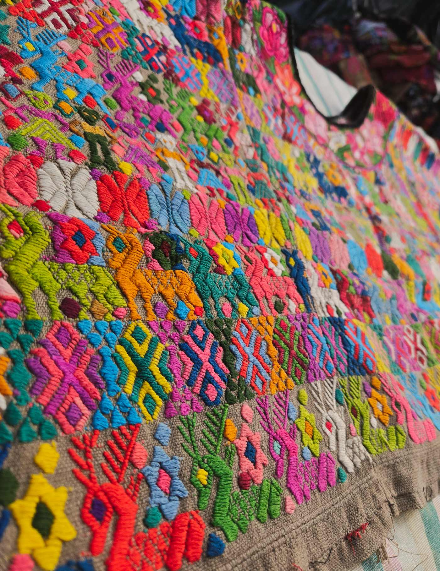 Pink on Grey Cobán Huipil #8-179