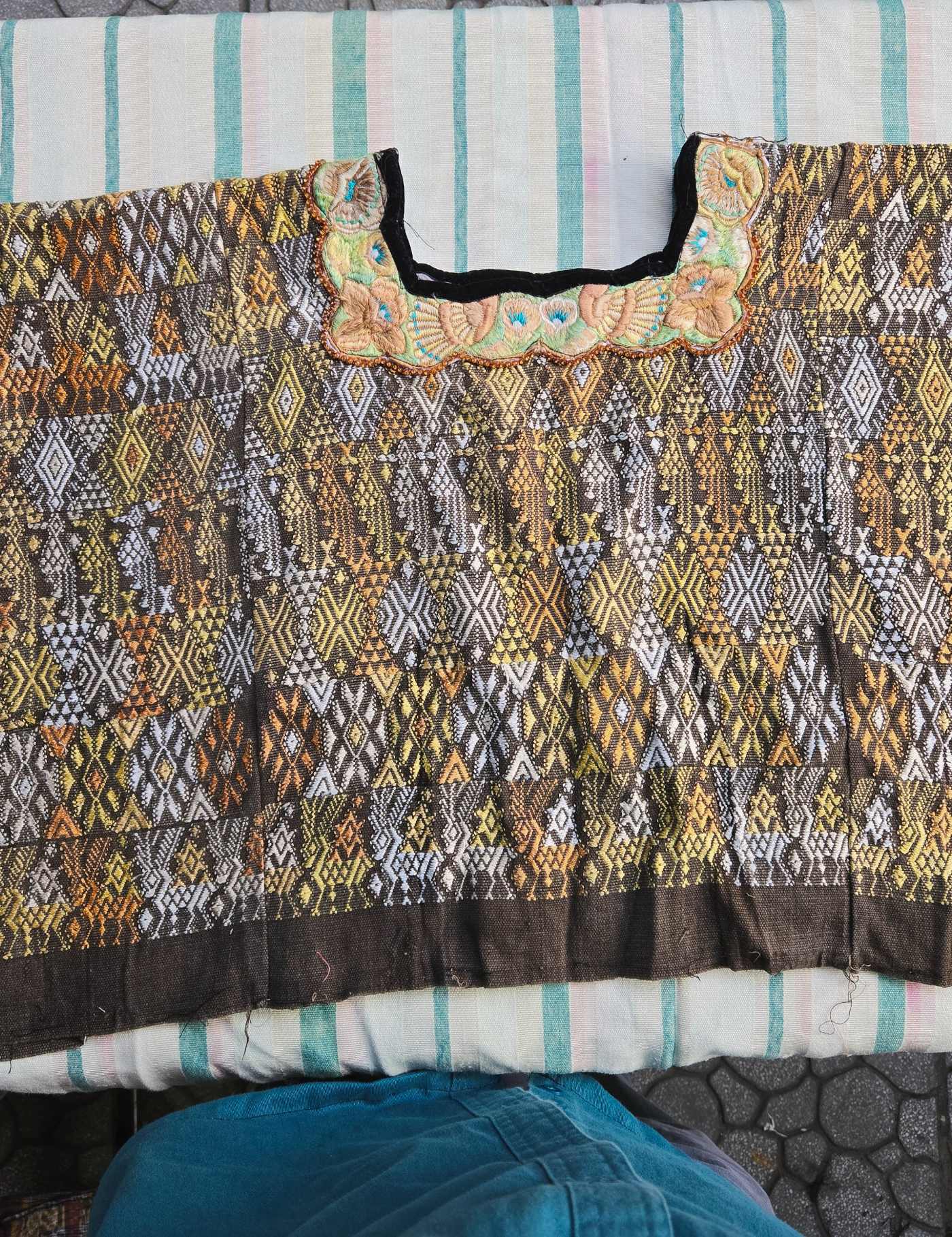 Brown and Grey Cobán Huipil #8-183
