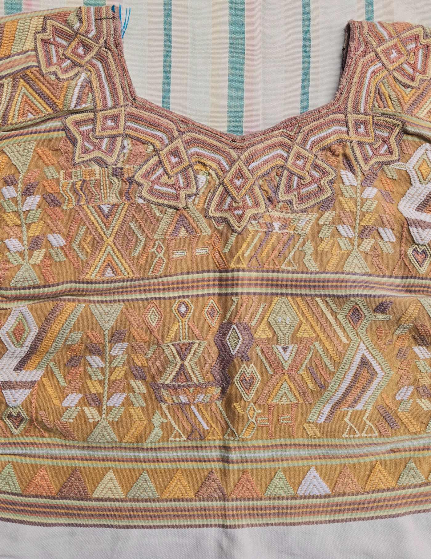 Caramel and White Nebaj Huipil #8-188