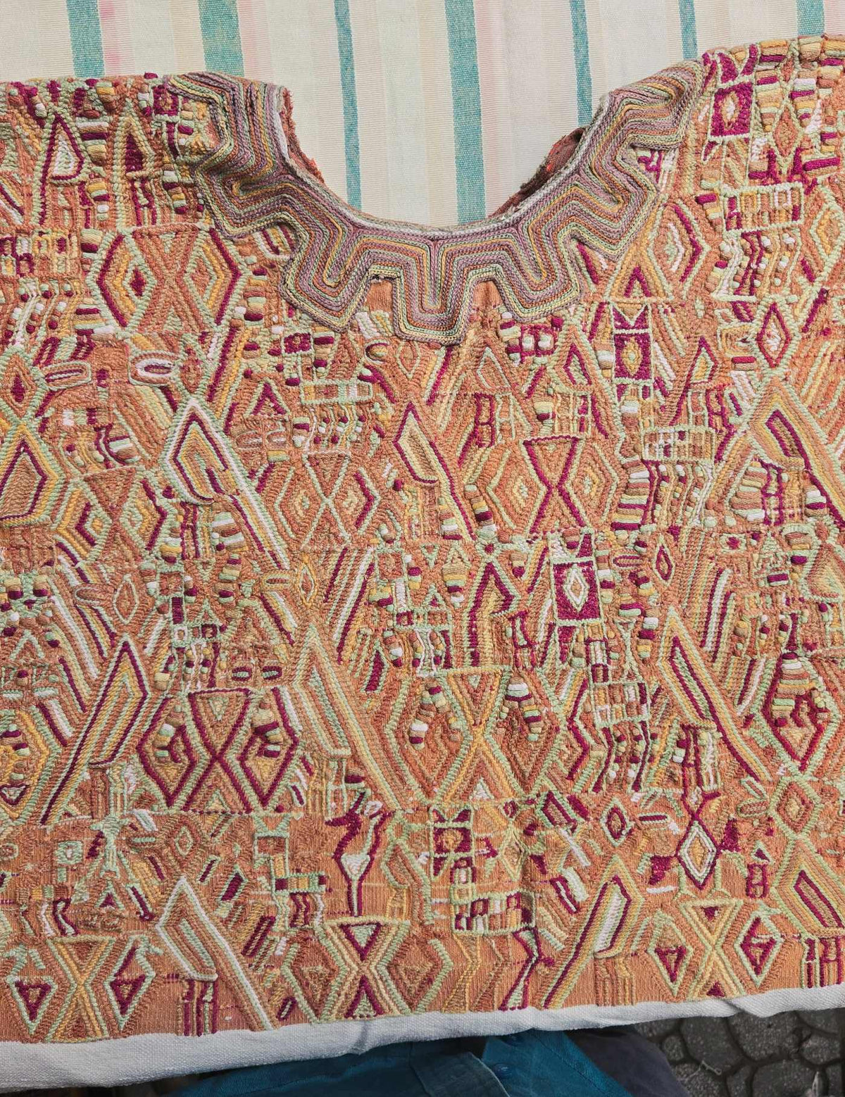 Red and Coral Nebaj Huipil #8-190