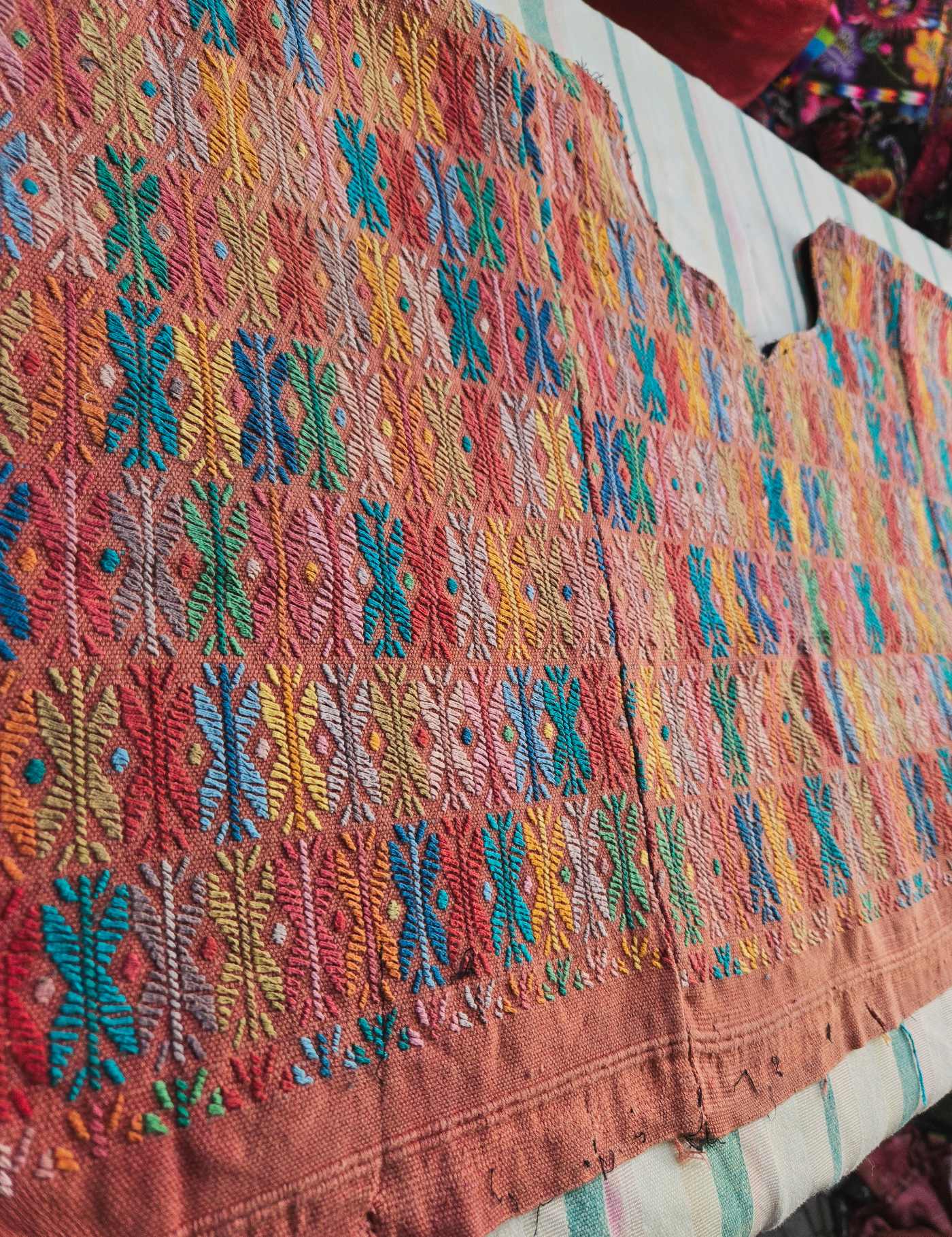 Faded Coral Cobán Huipil #8-191