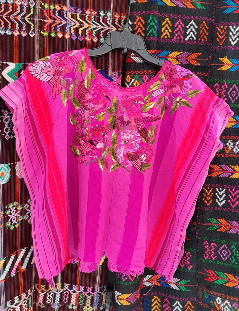 Pink with birds Santiago Huipil #8-201